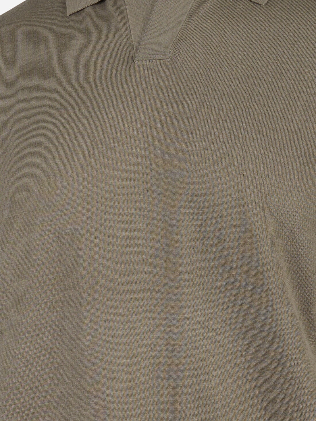 Polo Nosaka in cotone e lino Verde