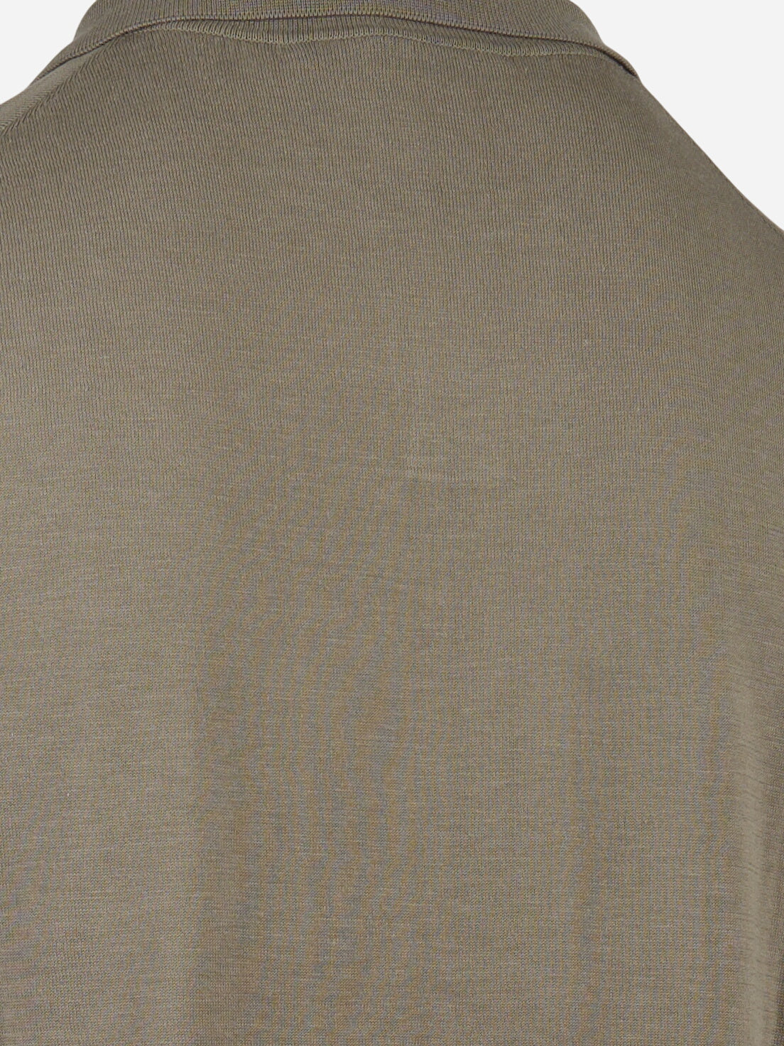 Polo Nosaka in cotone e lino Verde