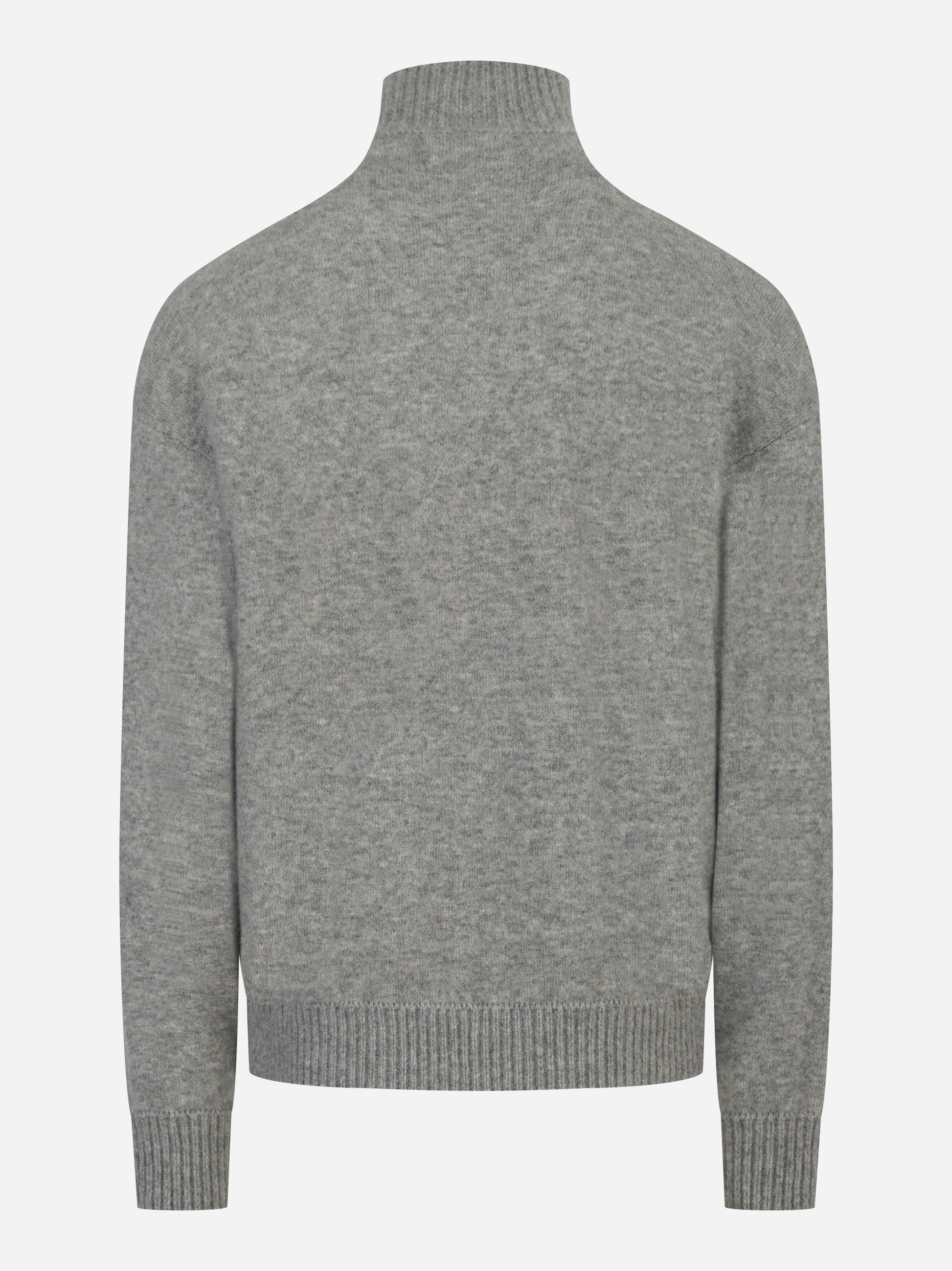 Maglia con collo a lupetto in cashmere e seta Grigia