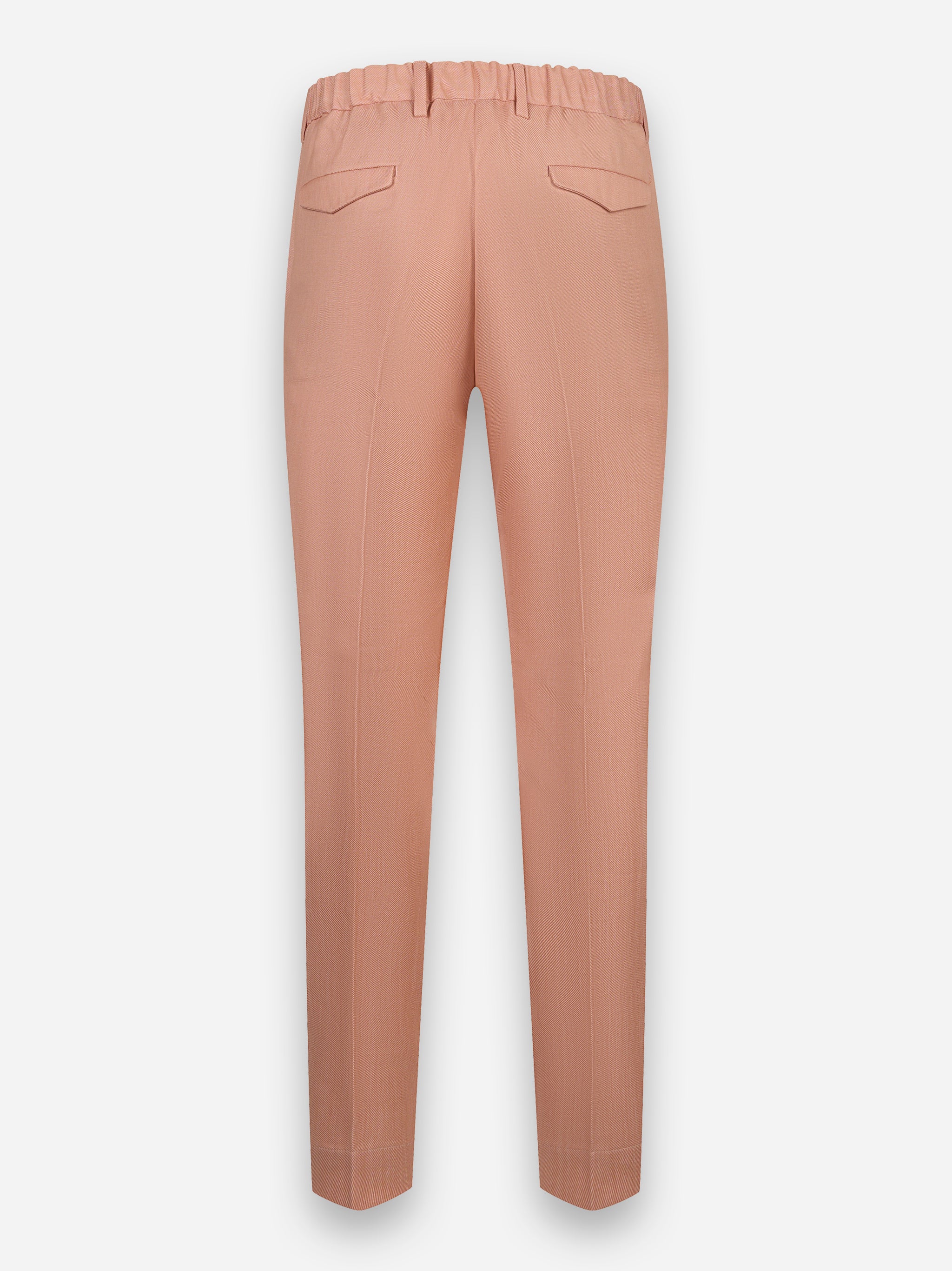 Pantalone con elastico in vita in lino Arancione
