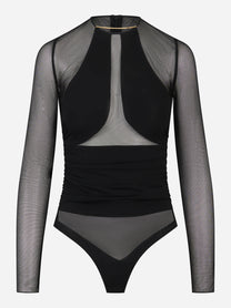 Body in jersey crepe leggero con dettaglio gioiello