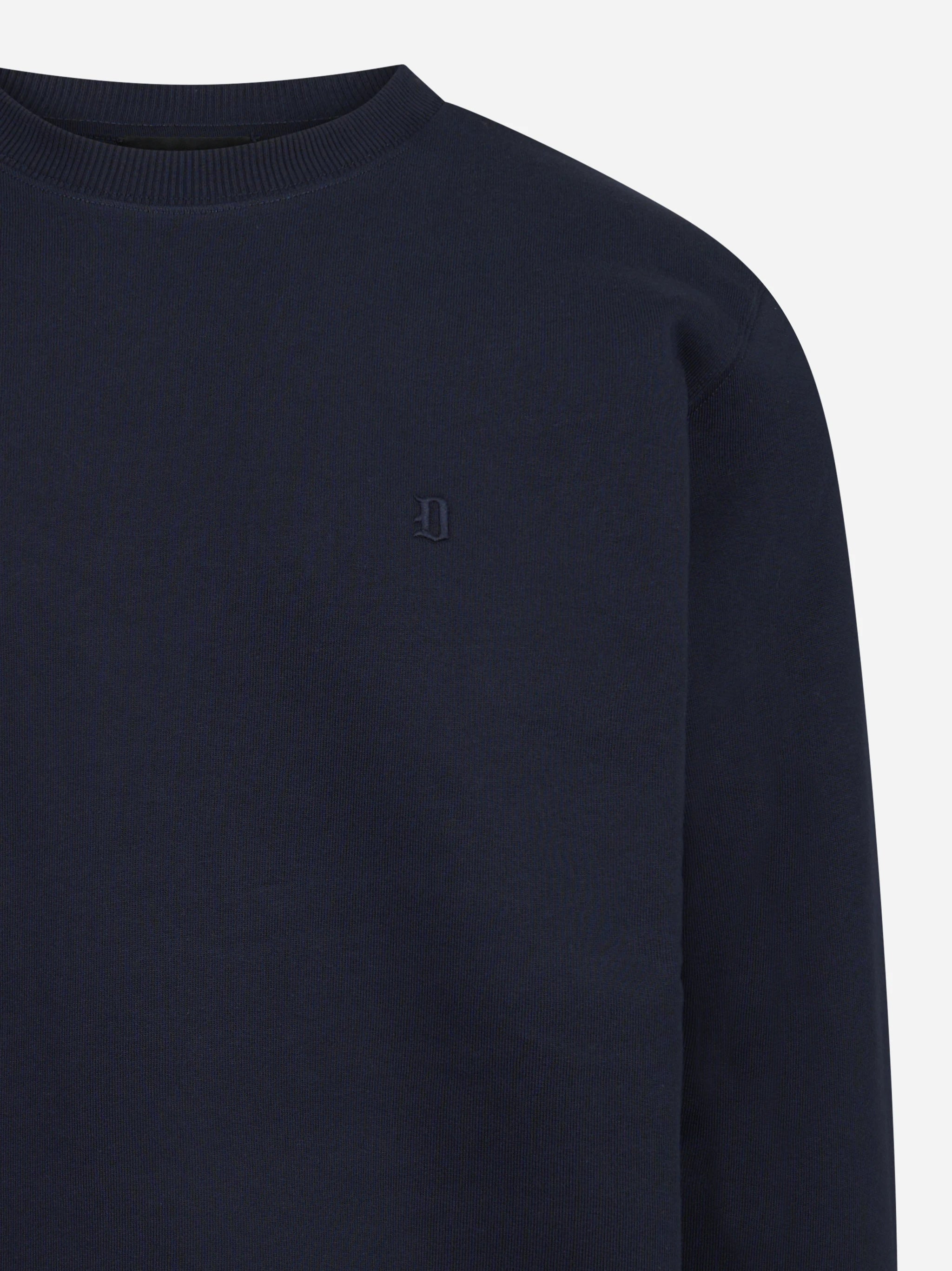 Felpa girocollo regular-fit blu