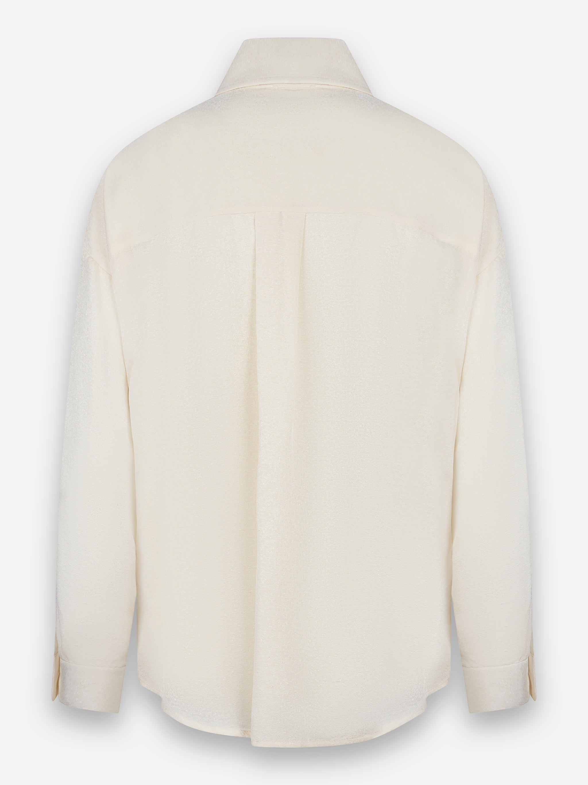 Camicia regular fit in seta Bianco