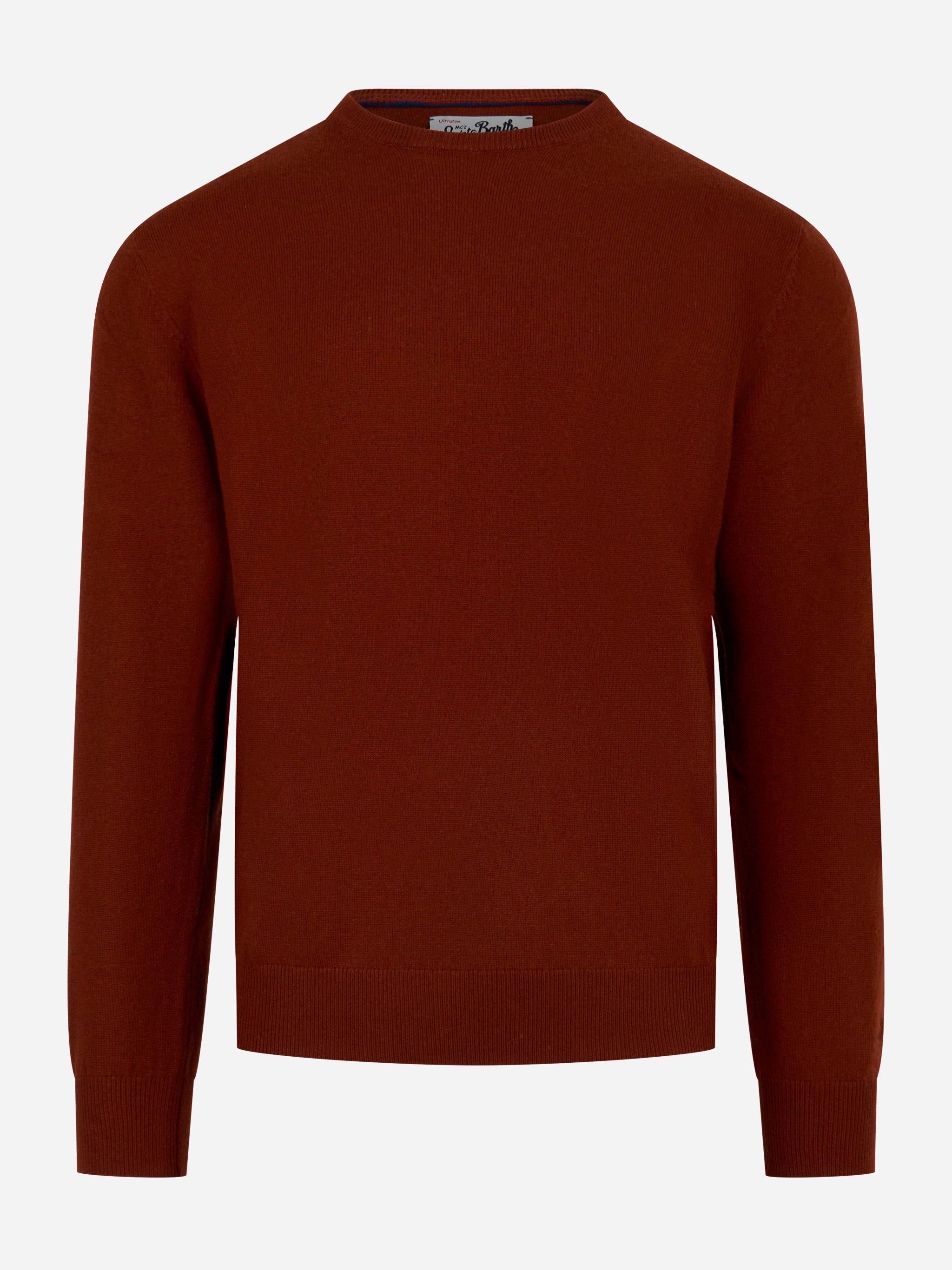 Maglia Regent in lana merinos e cashmere Bordeaux