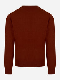 Maglia Regent in lana merinos e cashmere Bordeaux