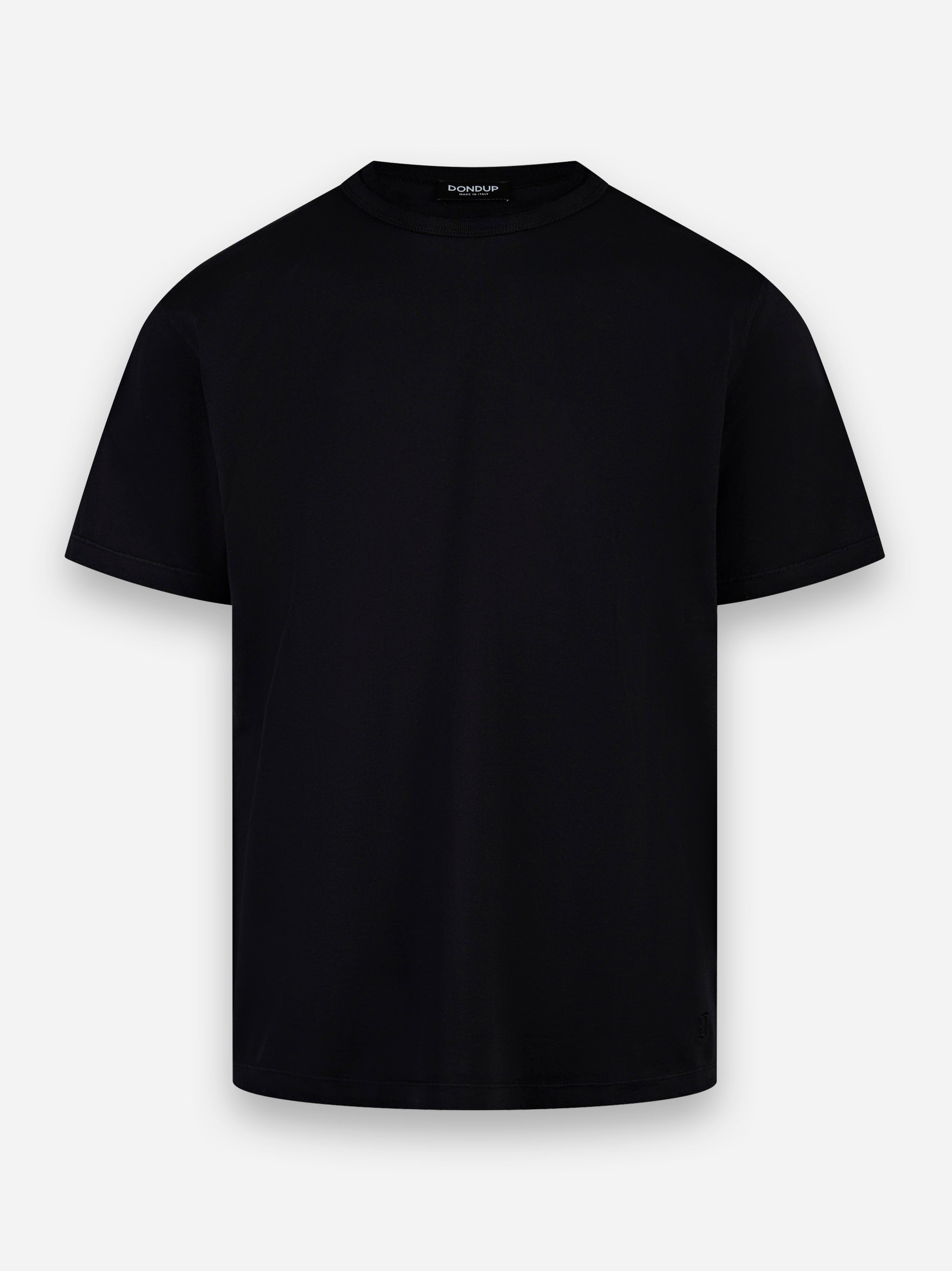 T-shirt manica corta in cotone Nero