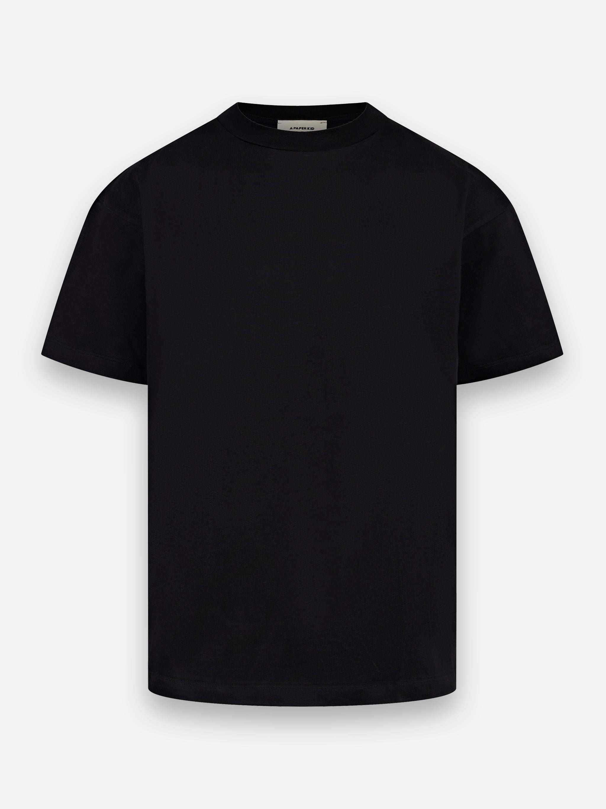 T-shirt manica corta con applicazione Nero