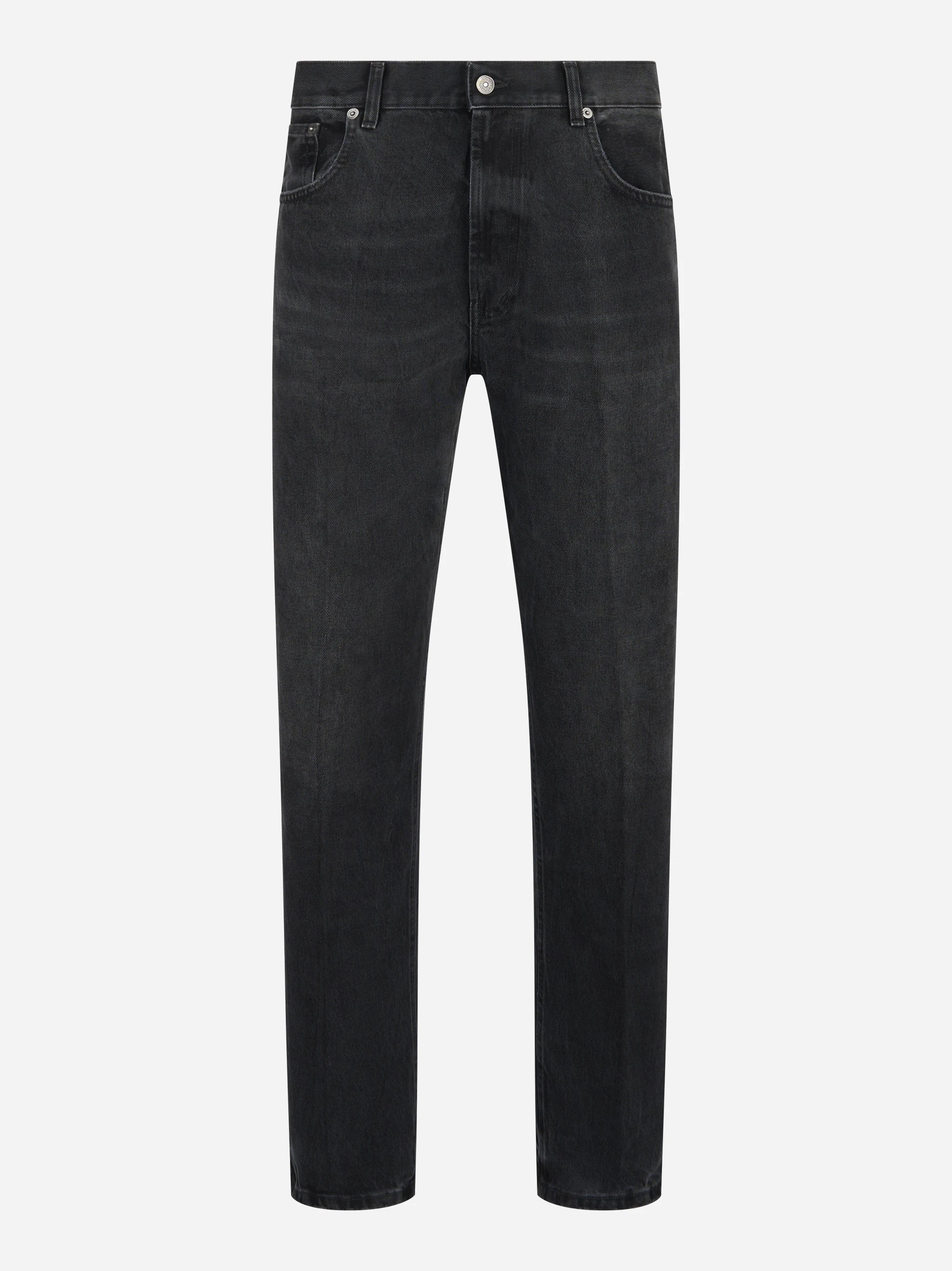 Jeans loose fit Ervin in denim fermo nero