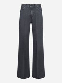 Jeans Amber wide leg in cotone e lyocell nero