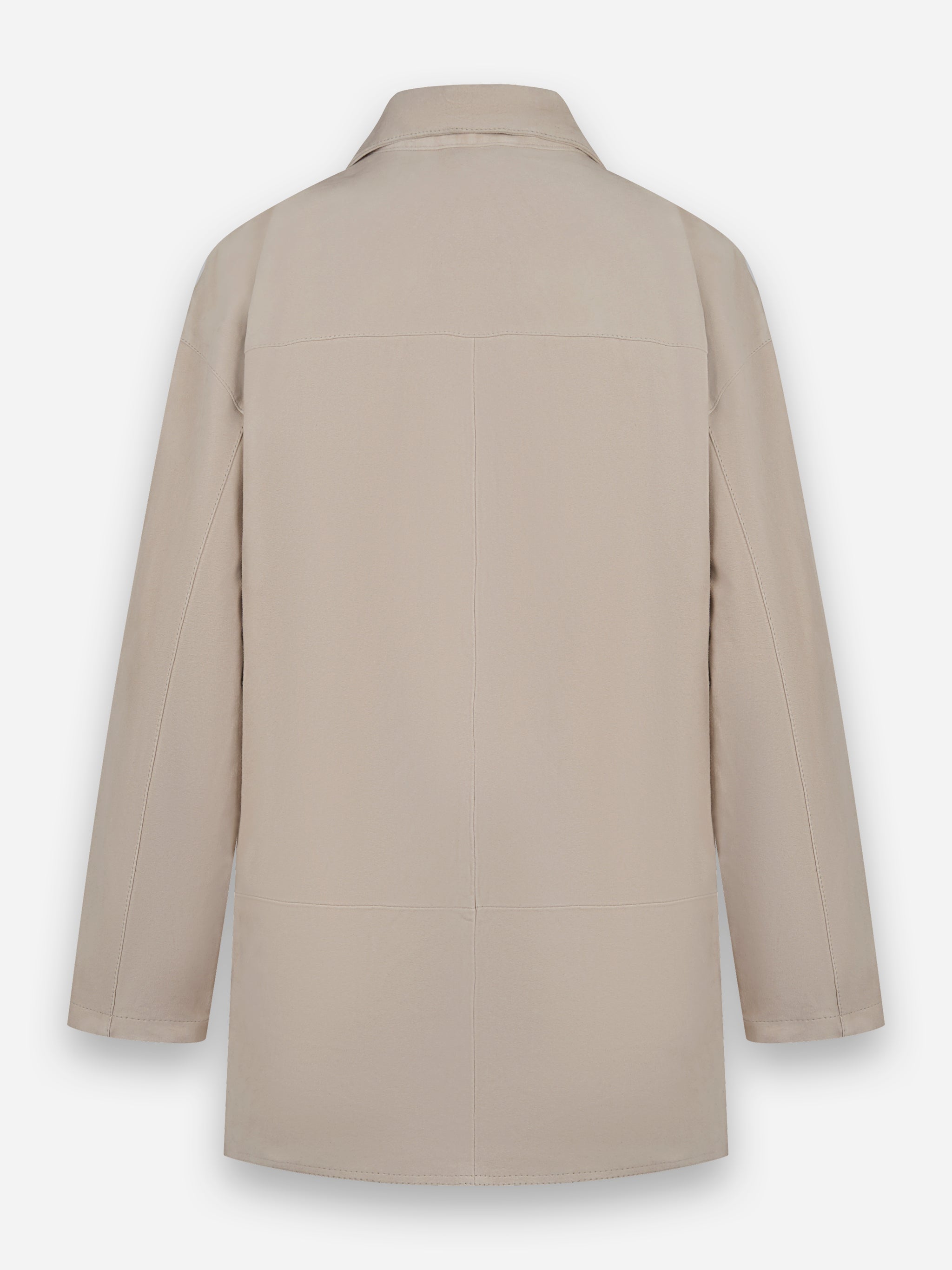Giacca over in camoscio guanteria Beige
