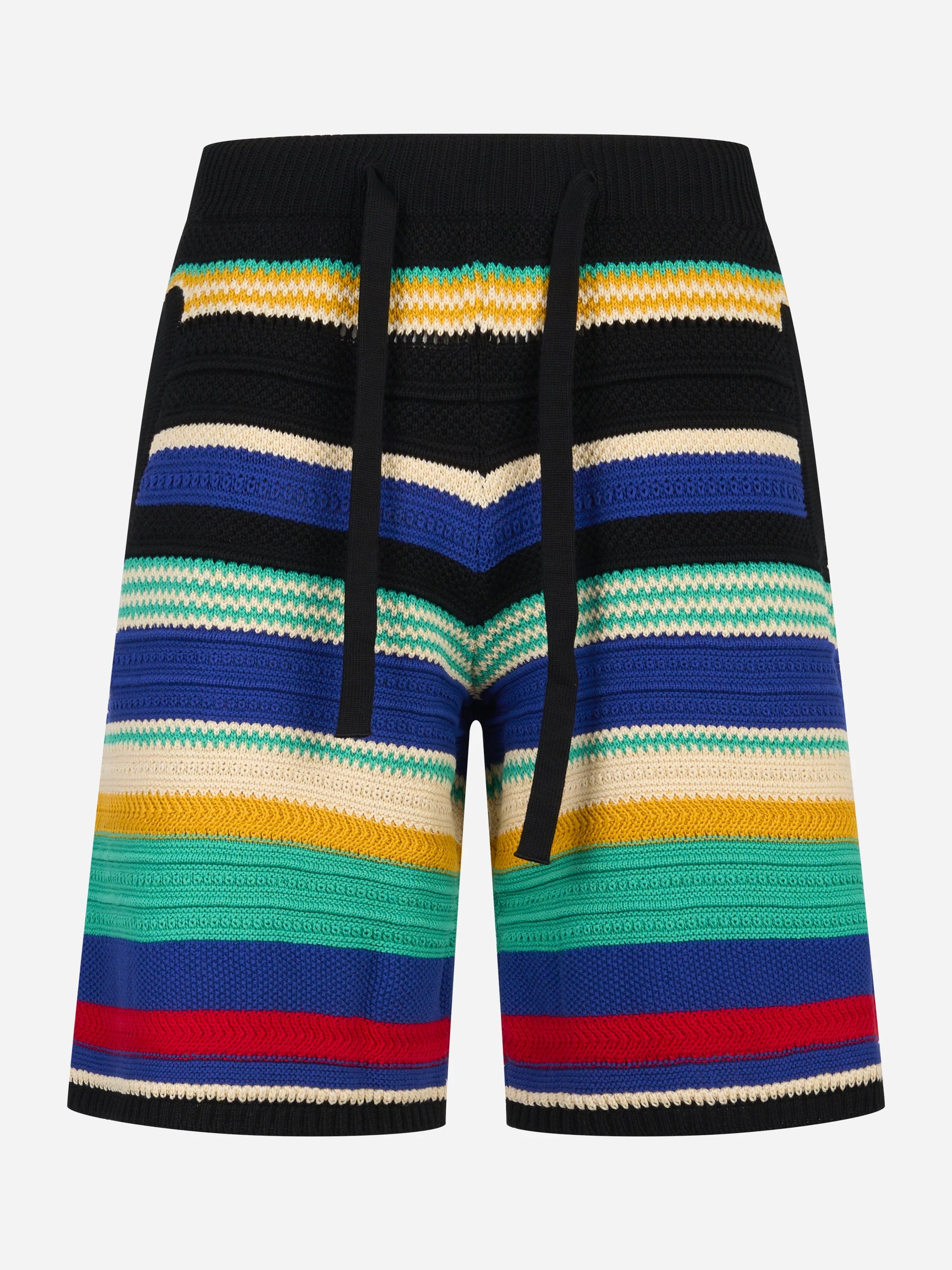 Shorts in cotone con lavorazione jaquard