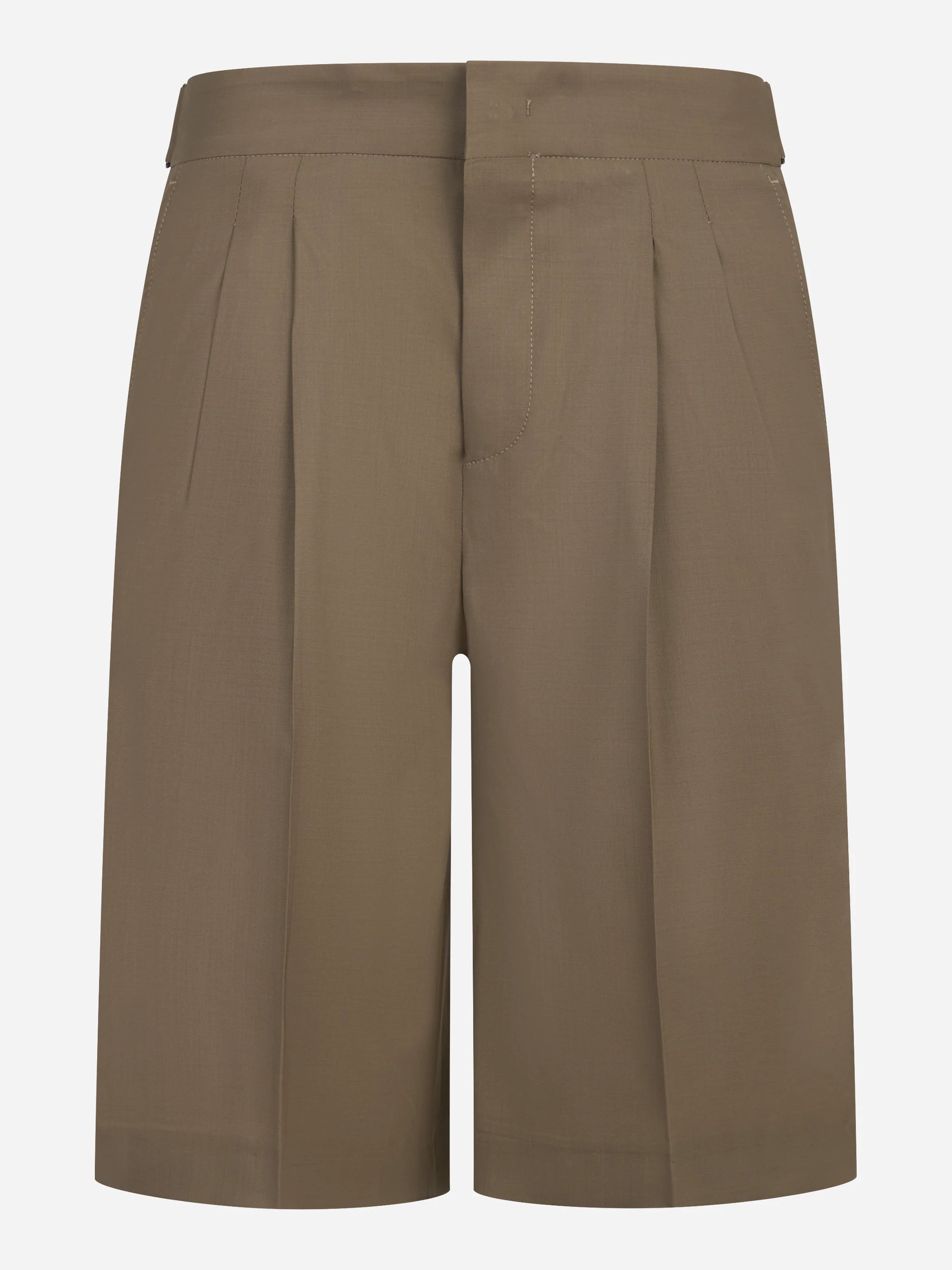 Shorts loose fit in fresco lana beige