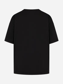T-shirt girocollo over in jersey Nera