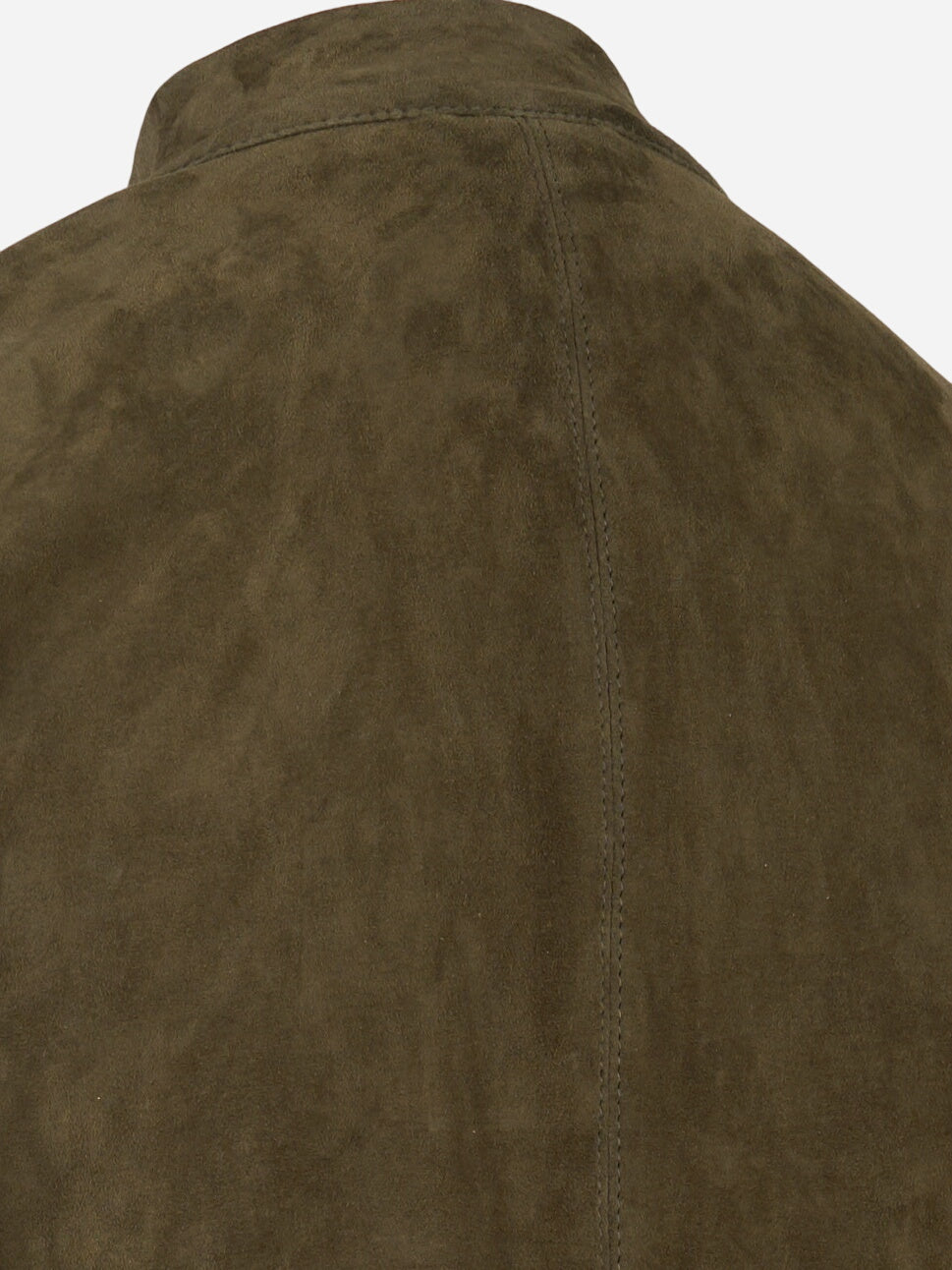 Giacca con zip sfiancata in suede Verde