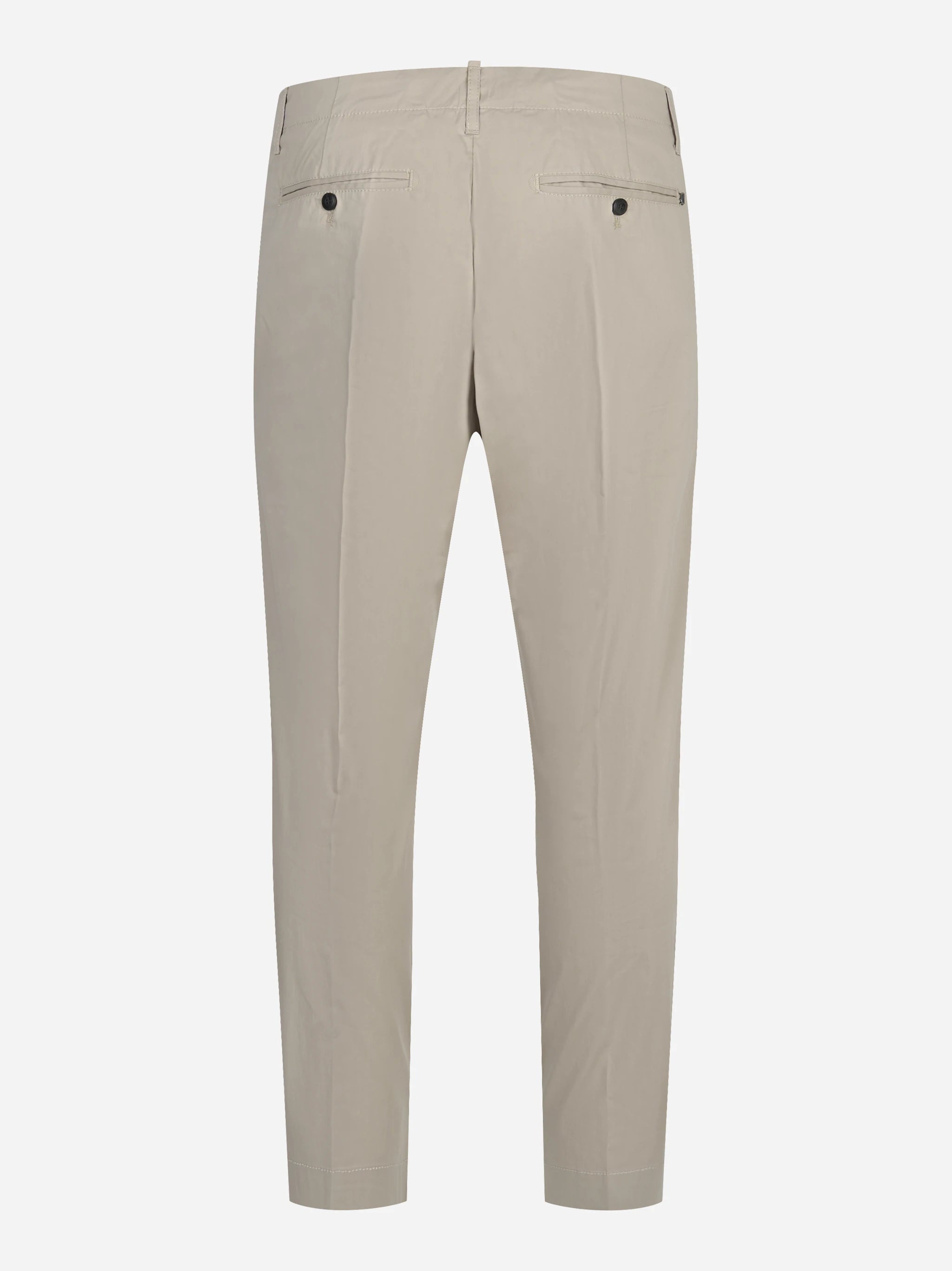 Pantalone carrot fit Ben in popeline di cotone beige
