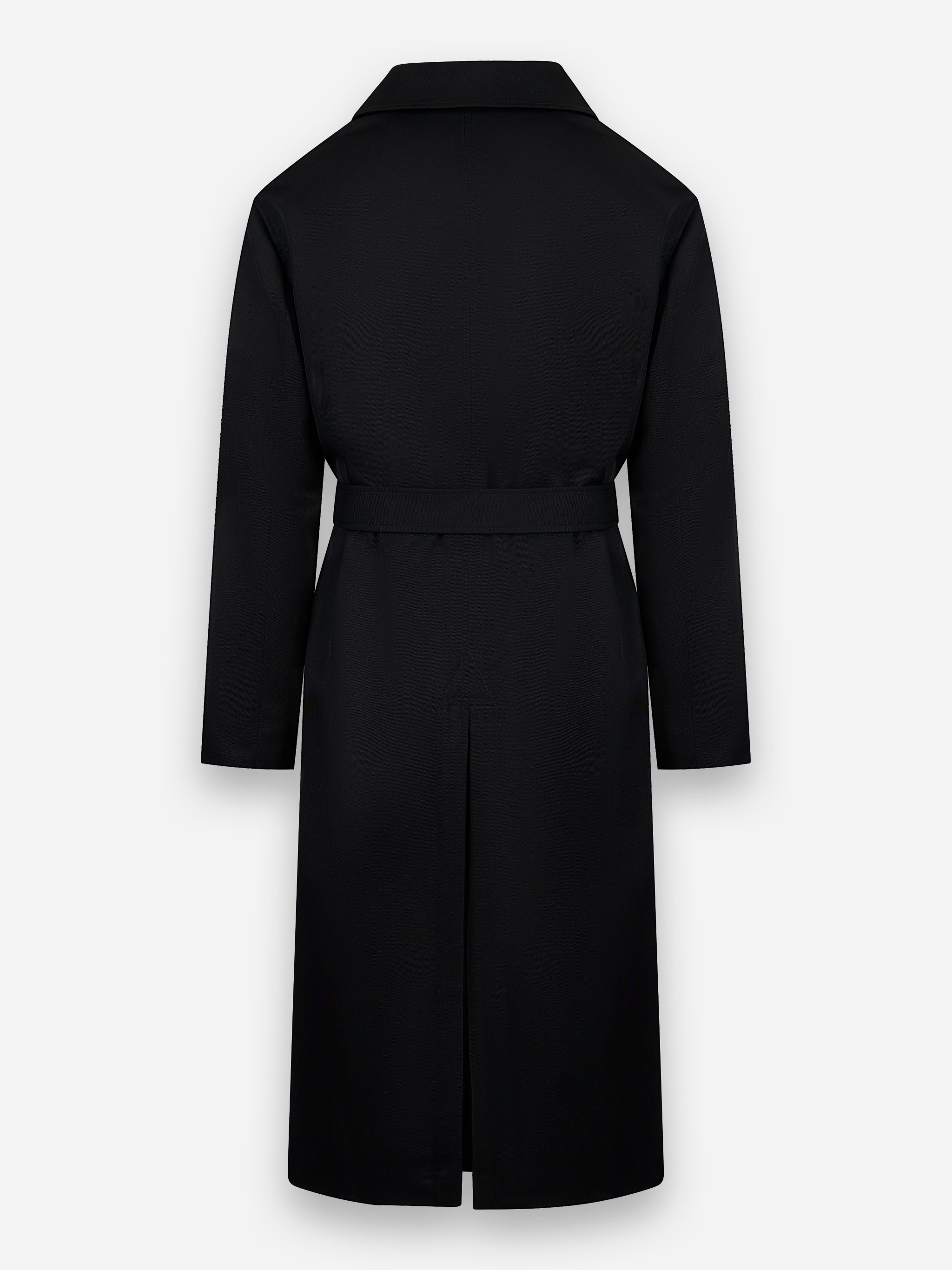 Trench in fresco lana Nero