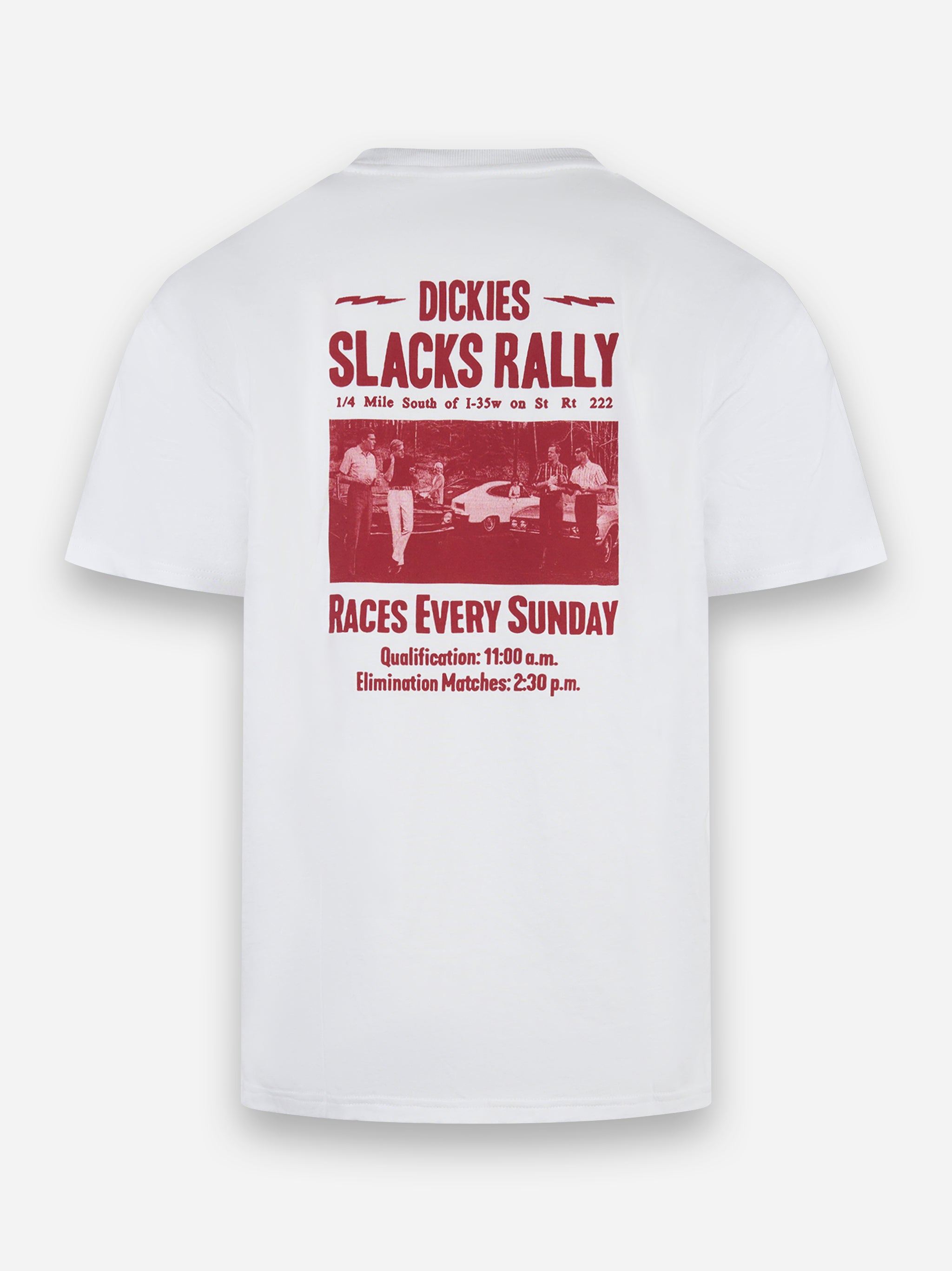 T-shirt manica corta Slacks rally Bianco