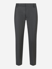 Pantalone Nima loose fit in lana stretch Grigio