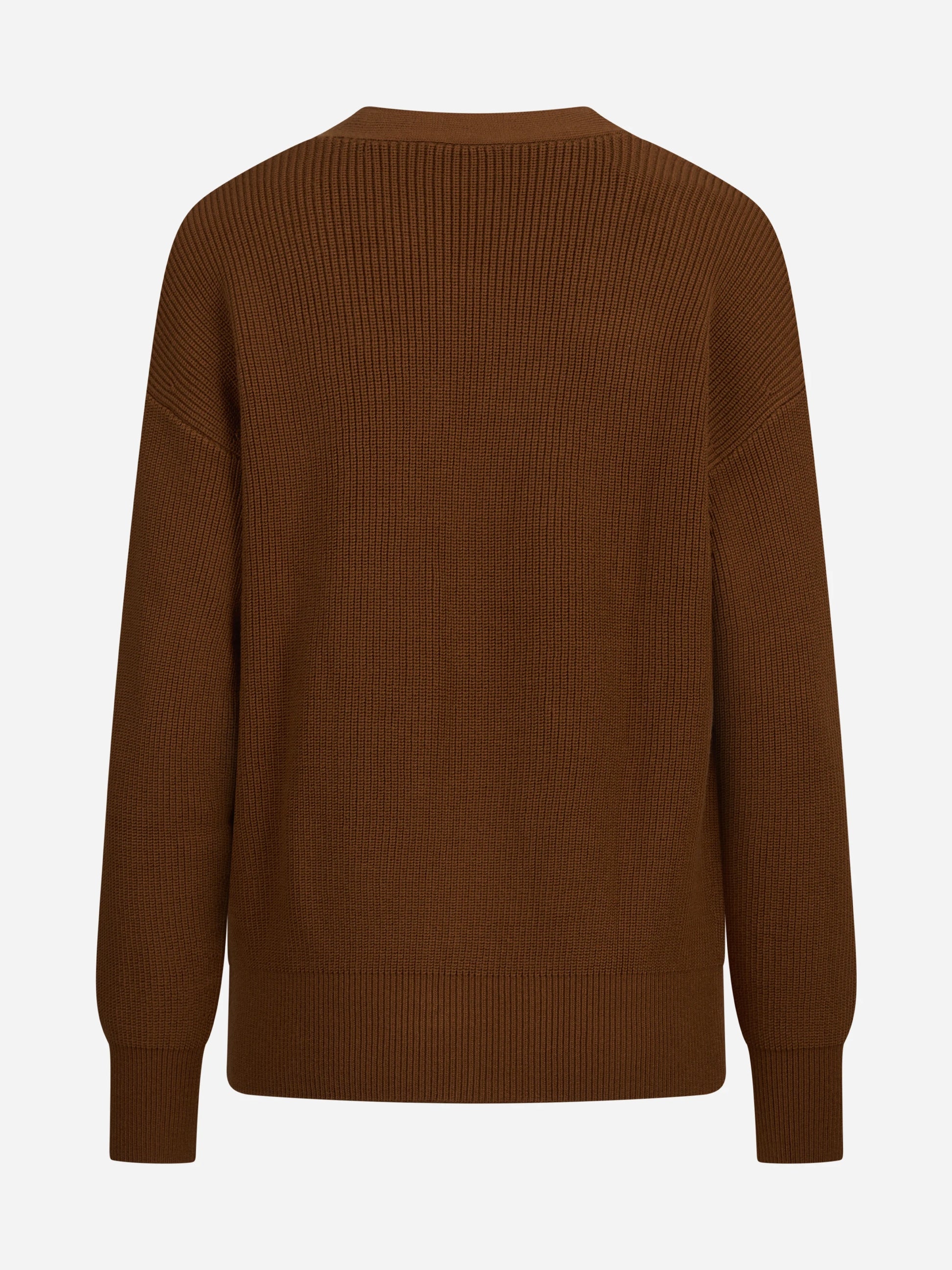Cardigan con bottoni gioiello marrone