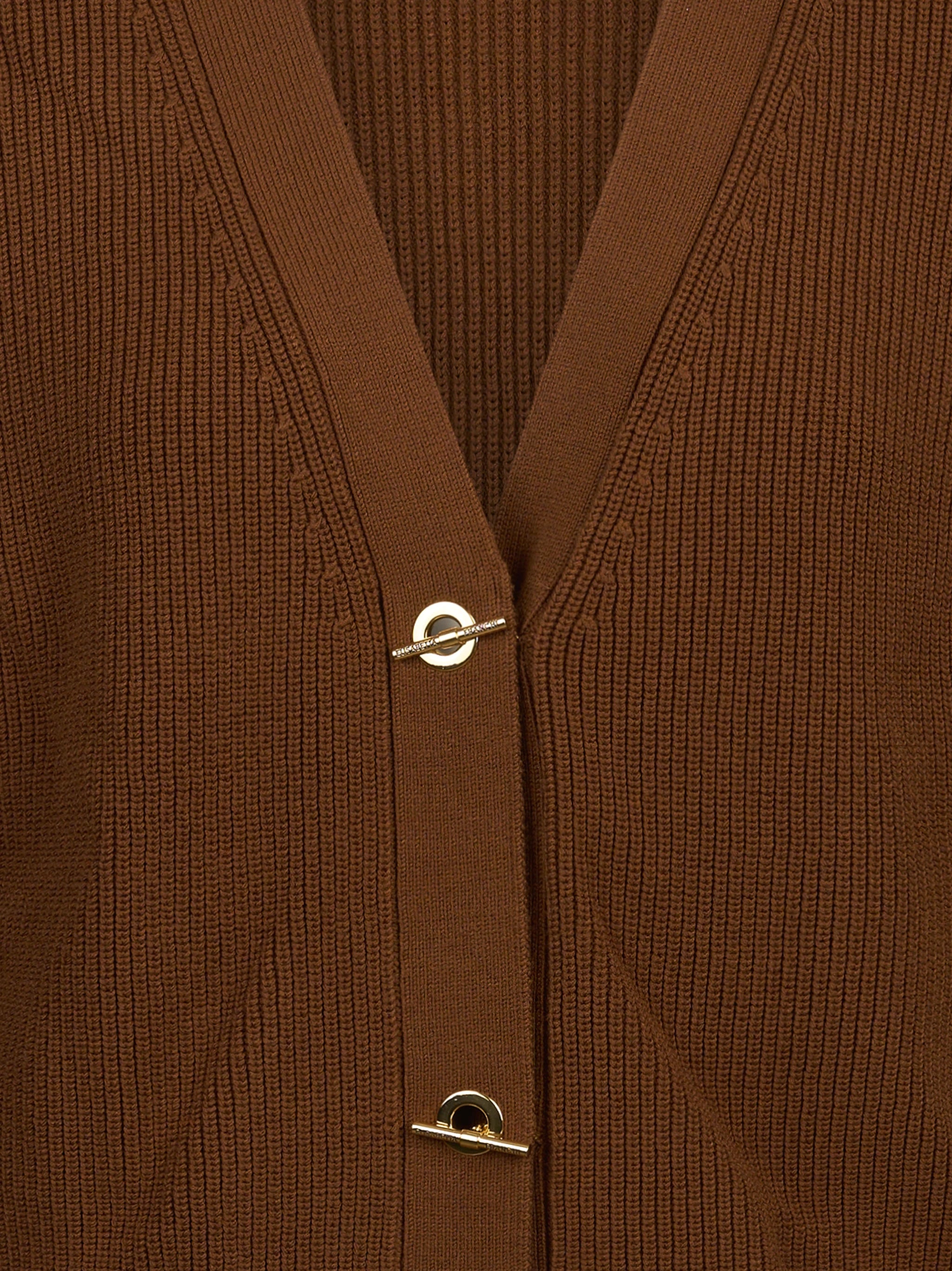 Cardigan con bottoni gioiello marrone