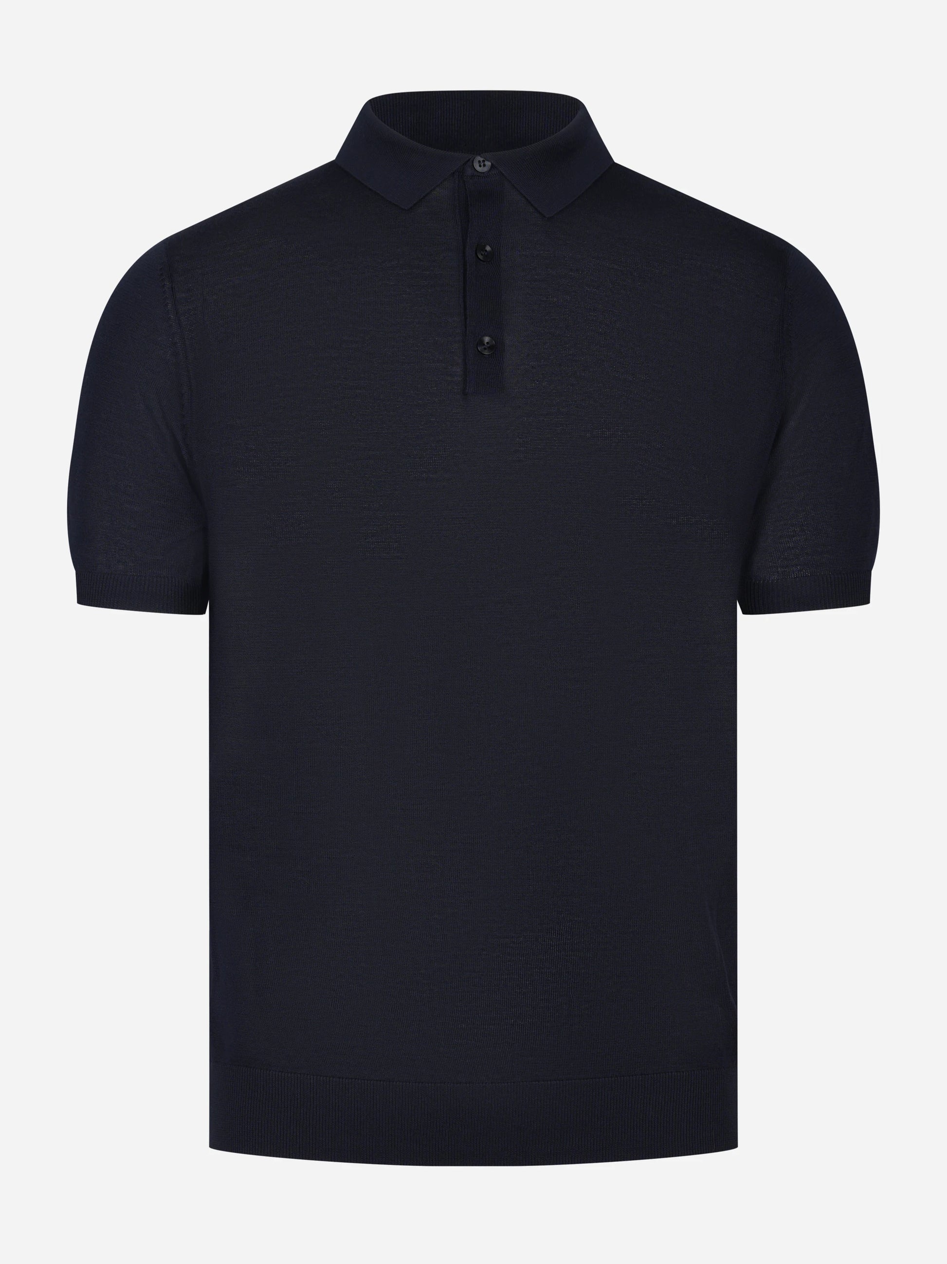 Polo manica corta in misto cotone blu