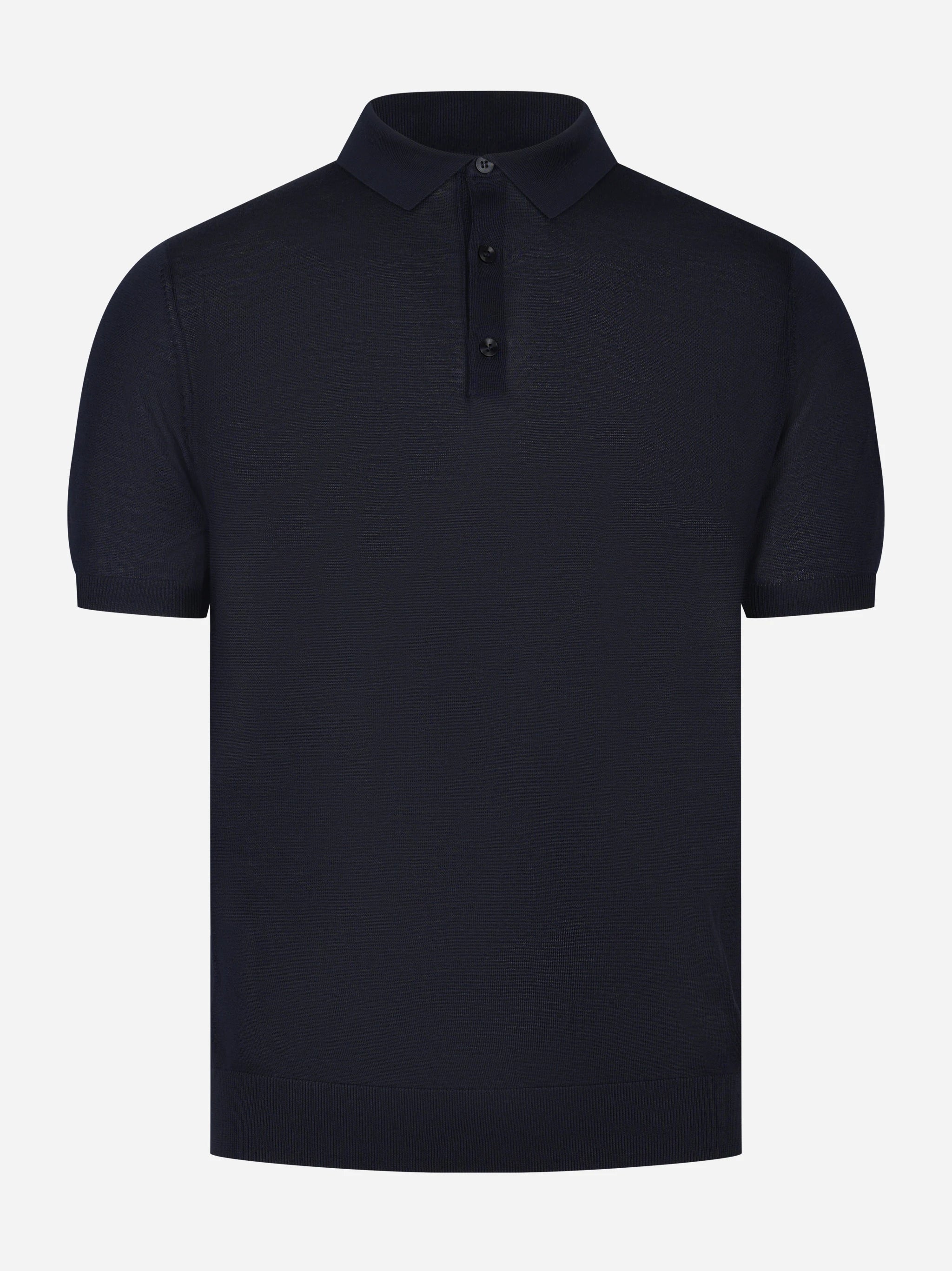 Polo manica corta in misto cotone blu