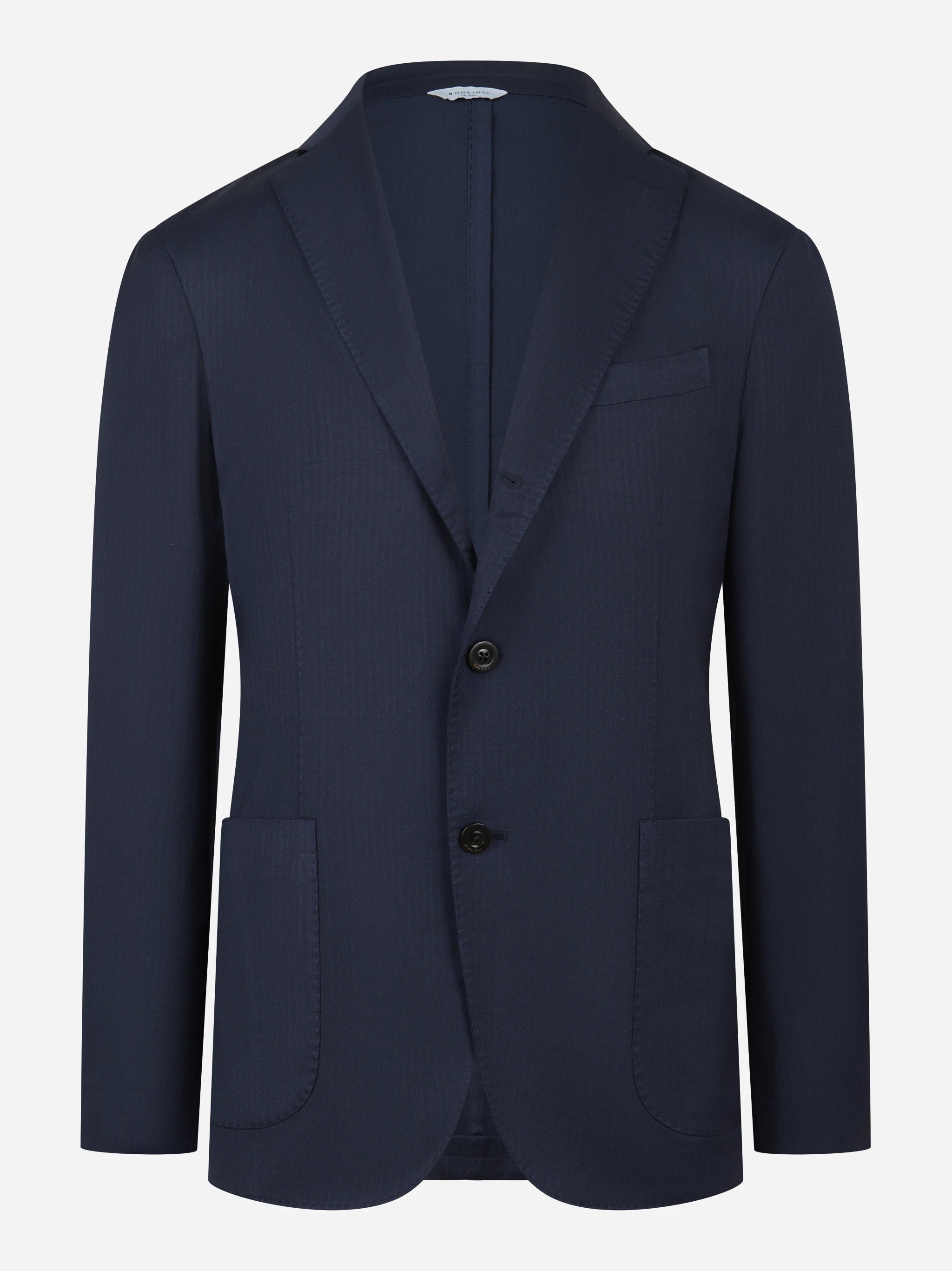 Blazer monopetto in lana e seta