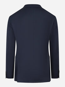 Blazer monopetto in lana e seta