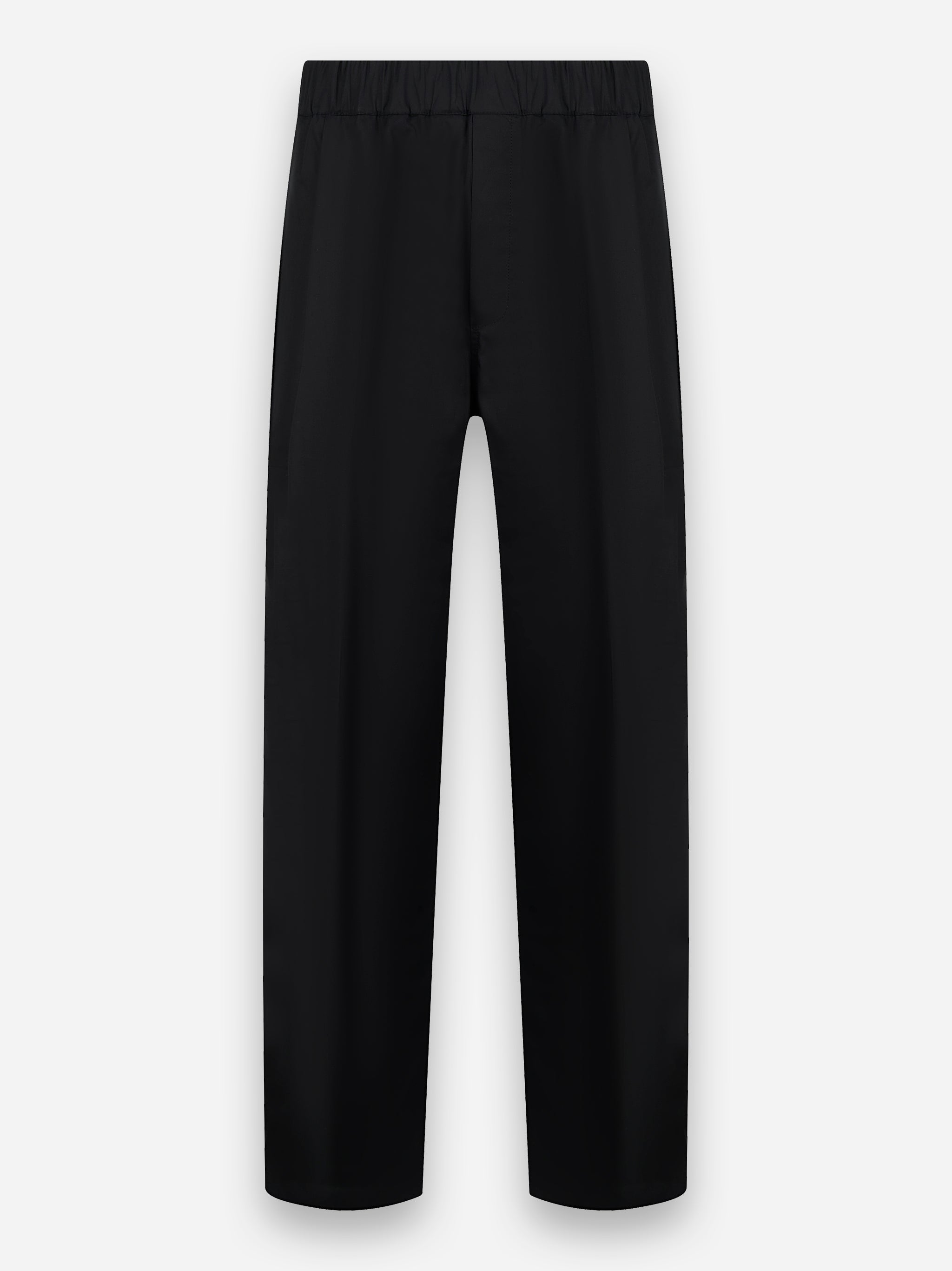 Pantalone loose in popeline di cotone Nero