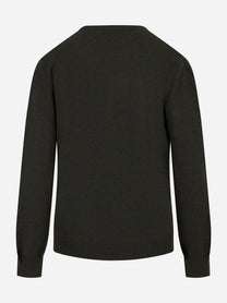 Maglia scollo V in cashmere Verde