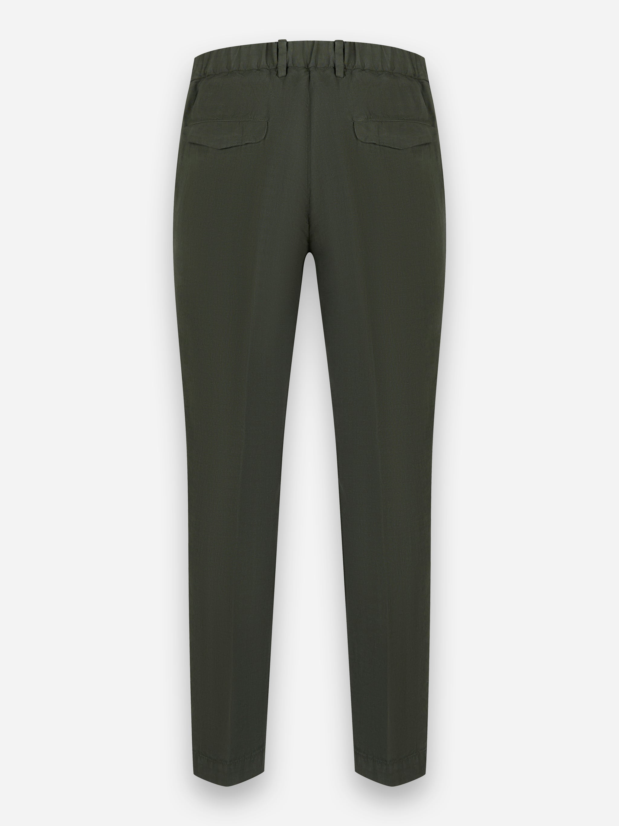 Pantalone con elastico in vita in lino Verde