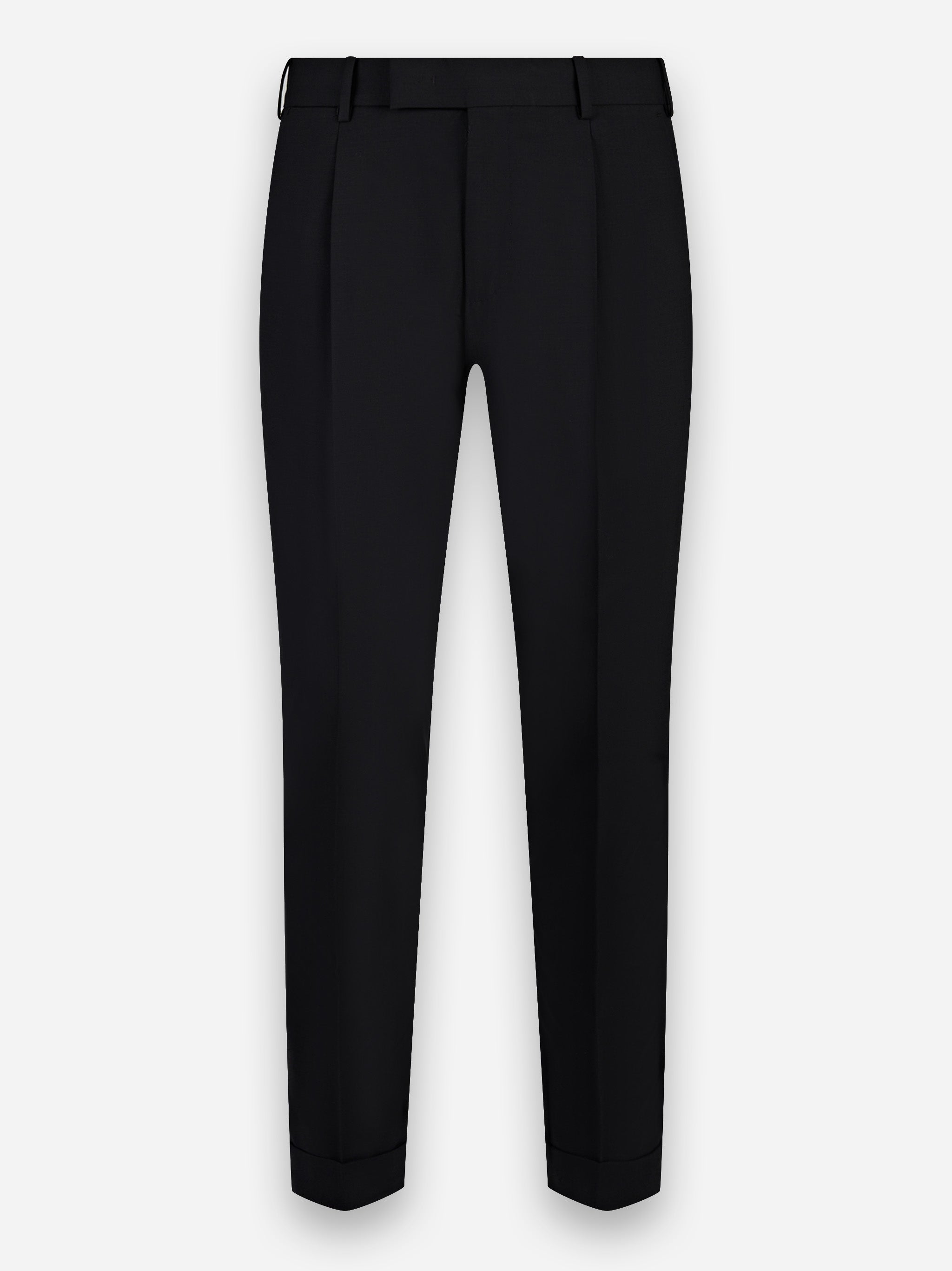 Pantalone con una pincet in lana stretch Rebel Nero