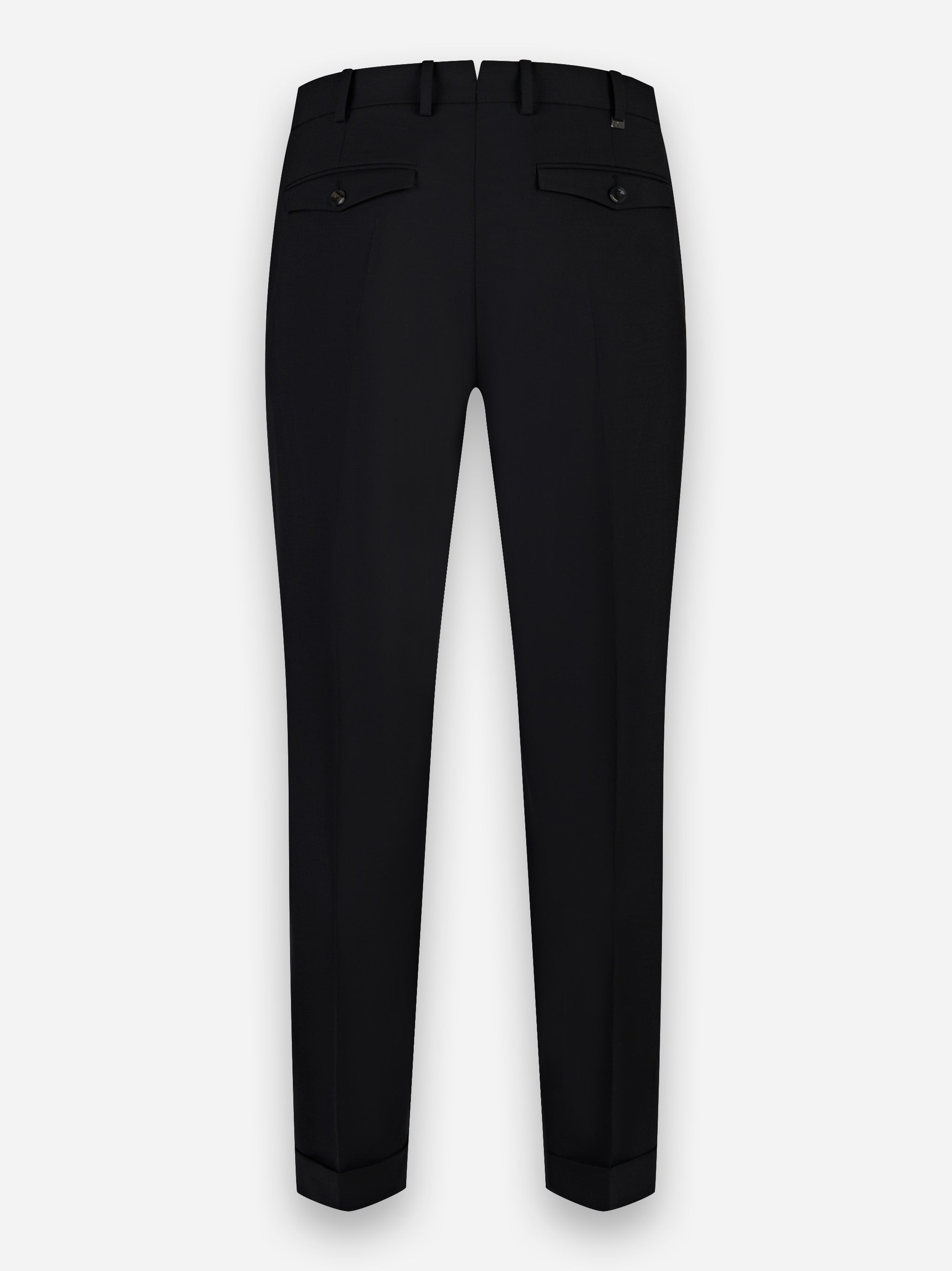 Pantalone con una pincet in lana stretch Rebel Nero