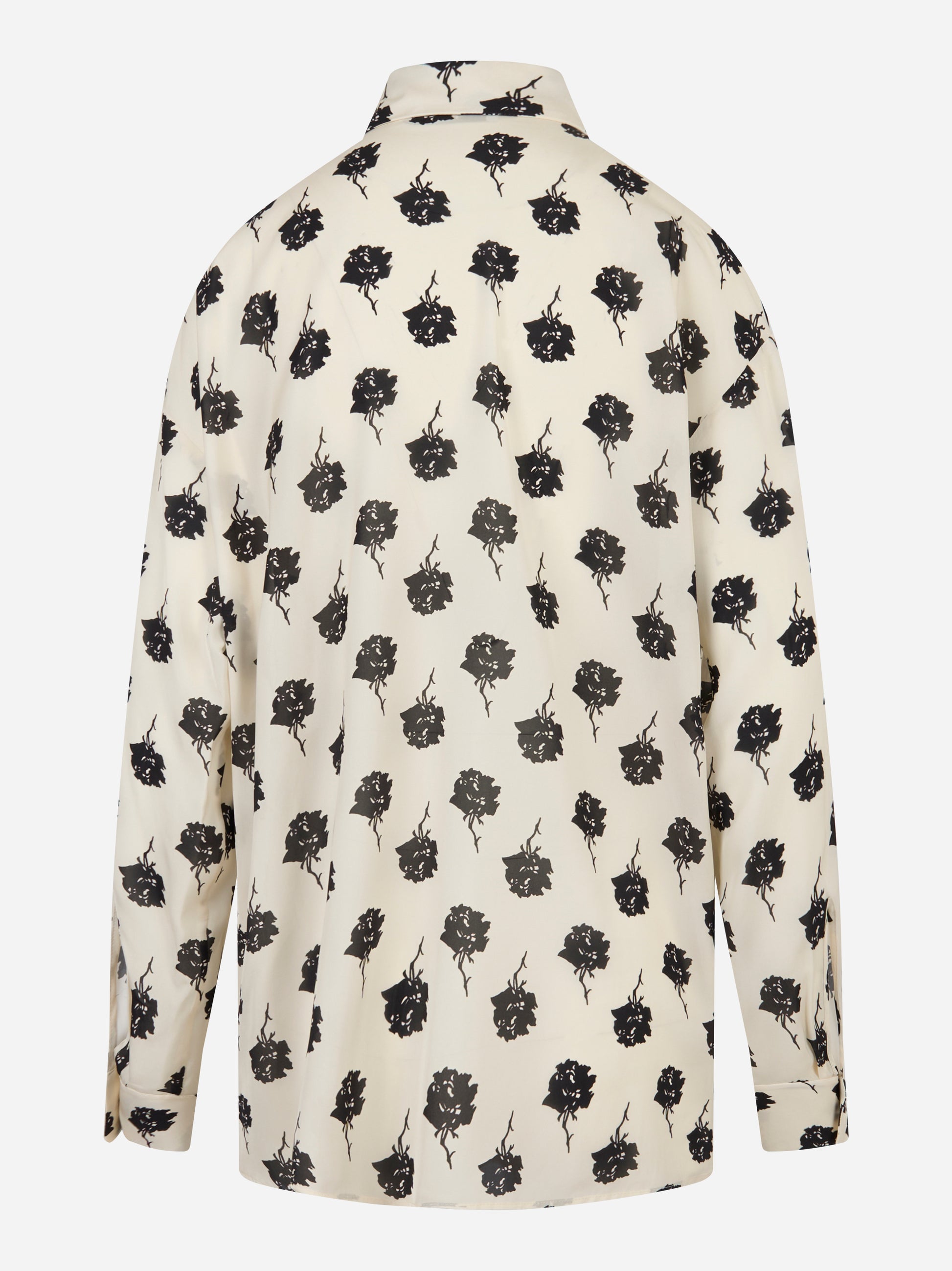 Camicia in viscosa con stampa floreale Bianca