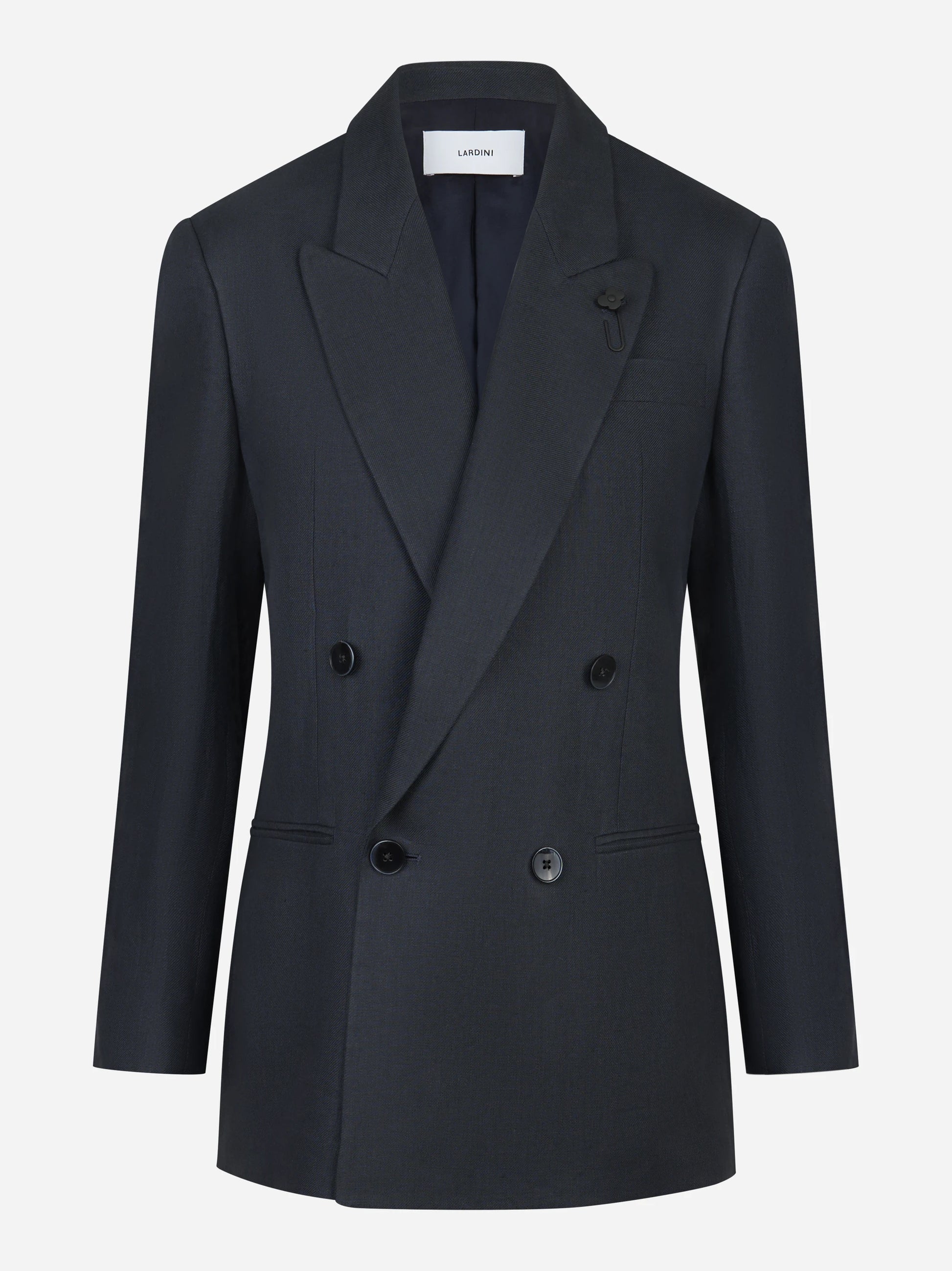 Blazer doppiopetto quattro bottoni in lino
