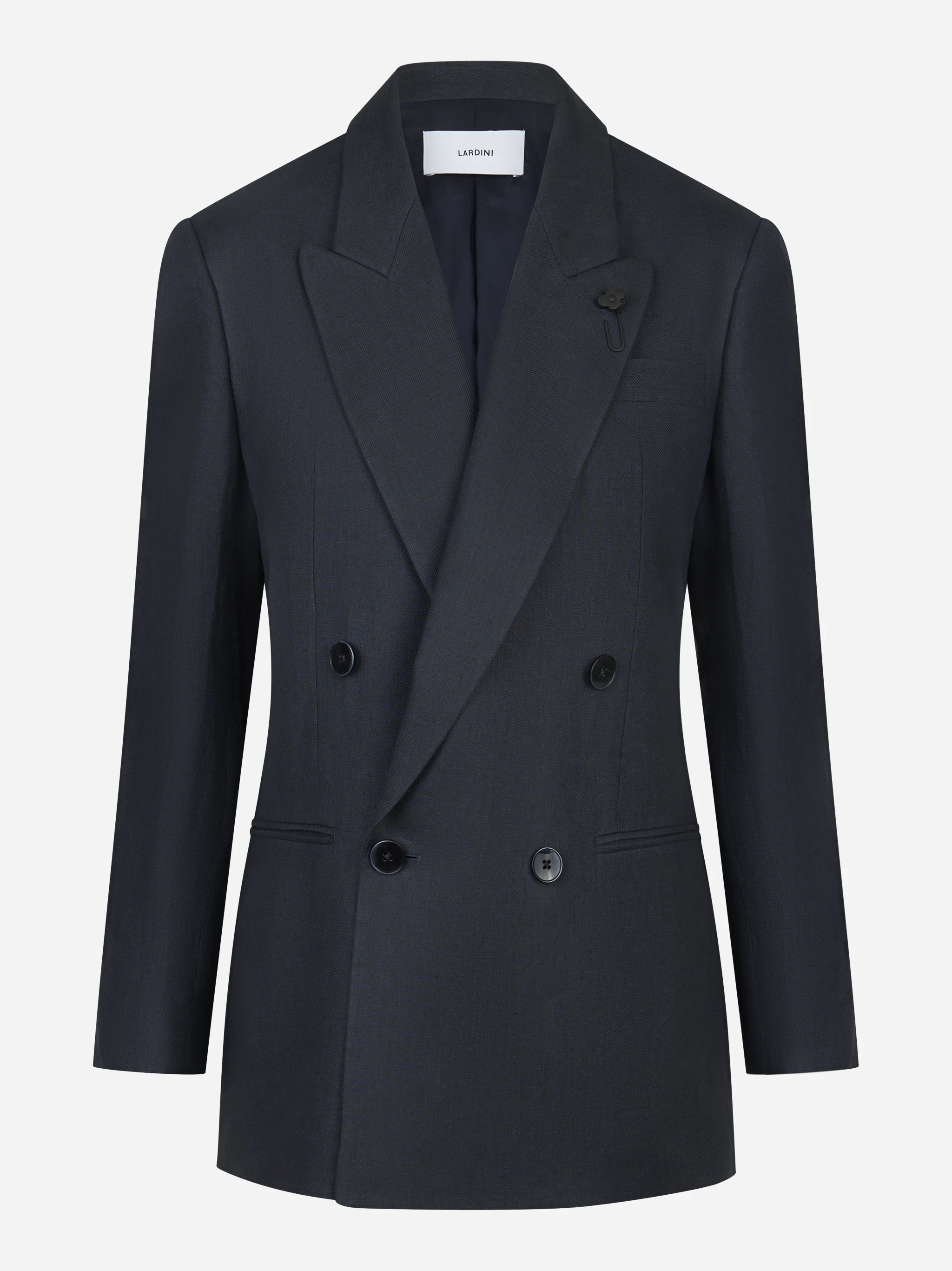 Blazer doppiopetto quattro bottoni in lino