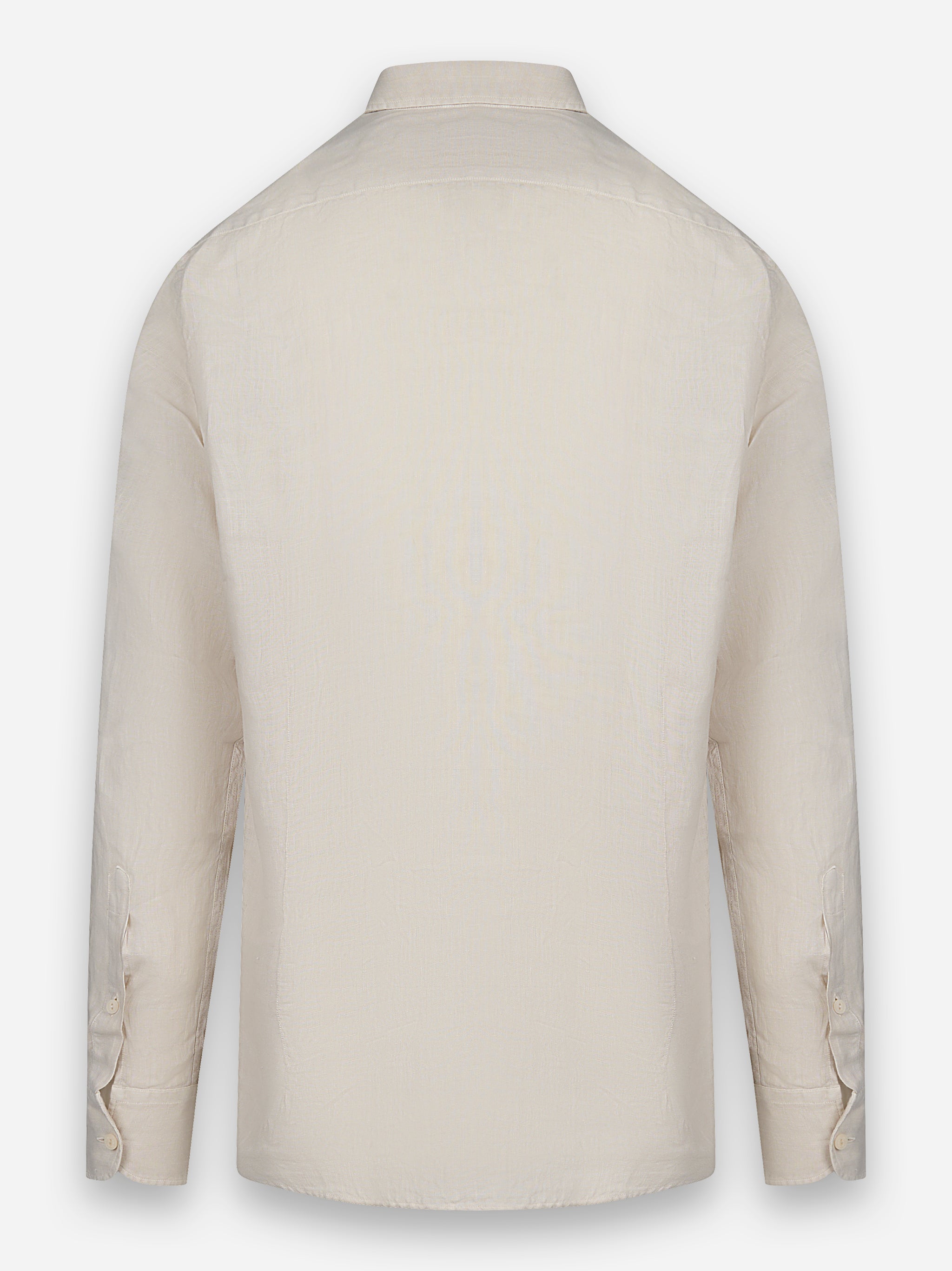 Camicia Pamplona con maniche lunghe in lino Beige