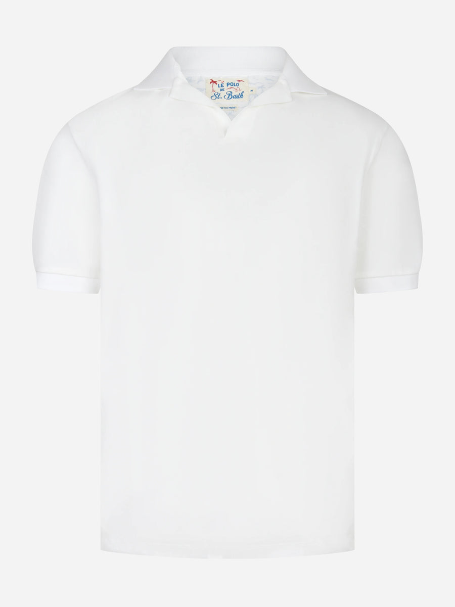 Polo skipper Charles in cotone stertch bianco