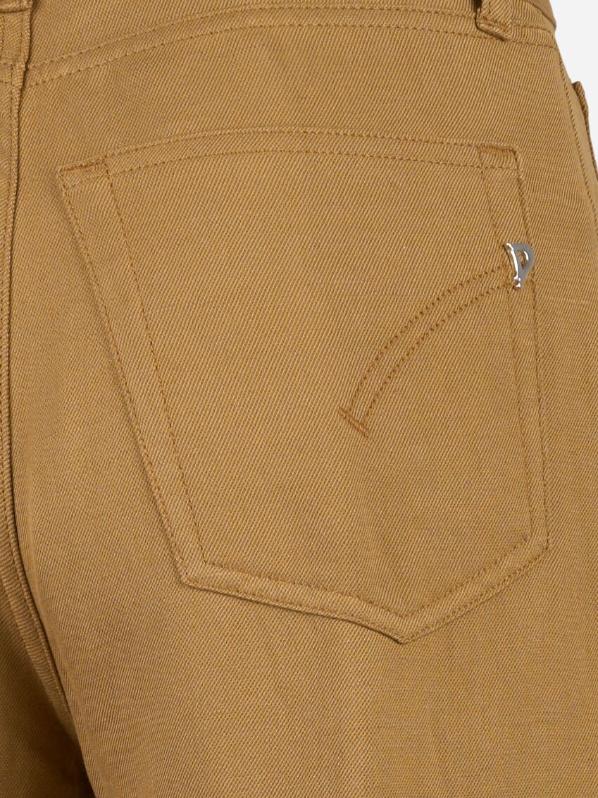 Pantalone Amber wide leg in viscosa e lino Marrone