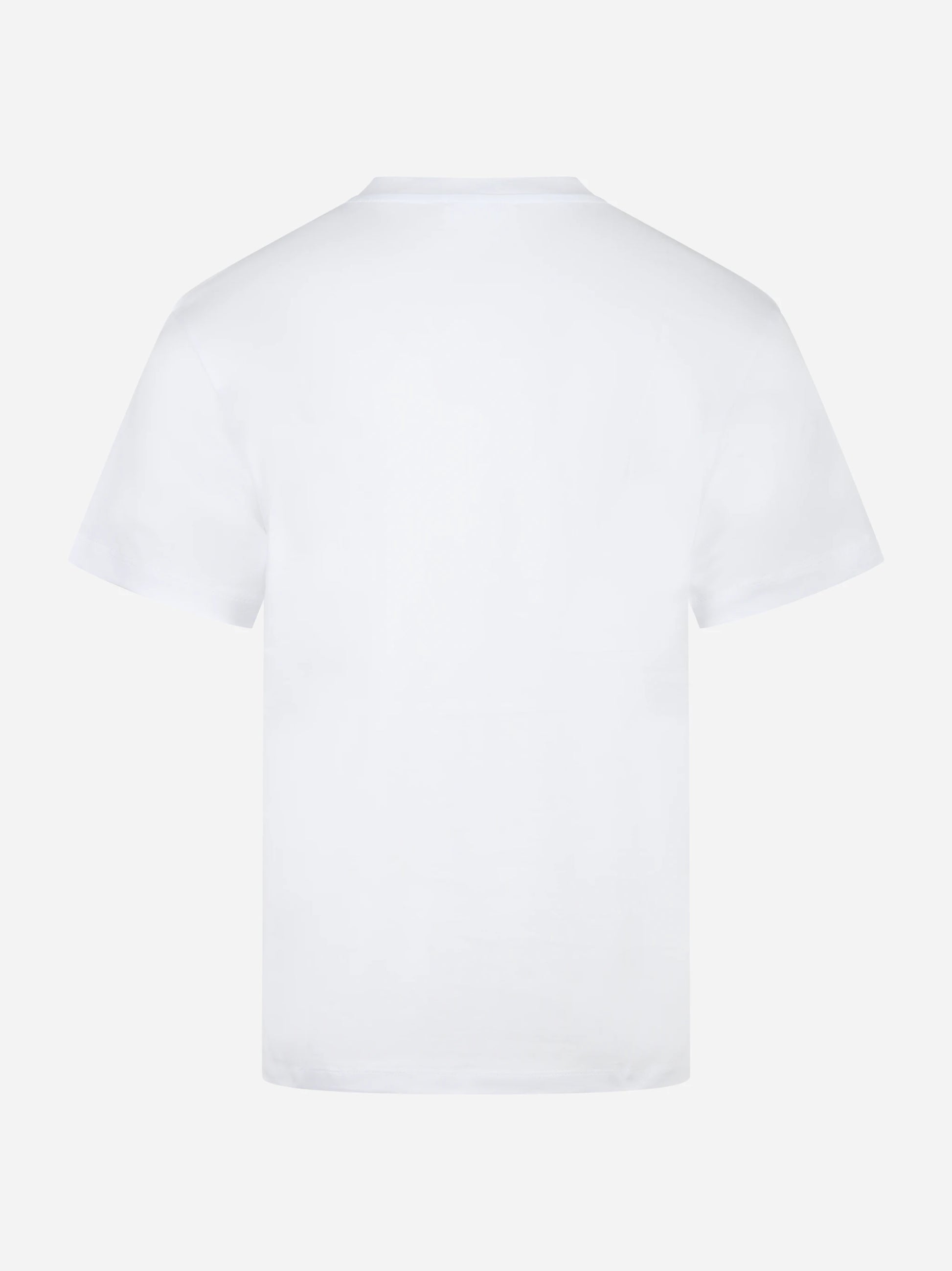 T-shirt bianca manica corta con logo
