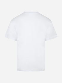 T-shirt bianca manica corta con logo