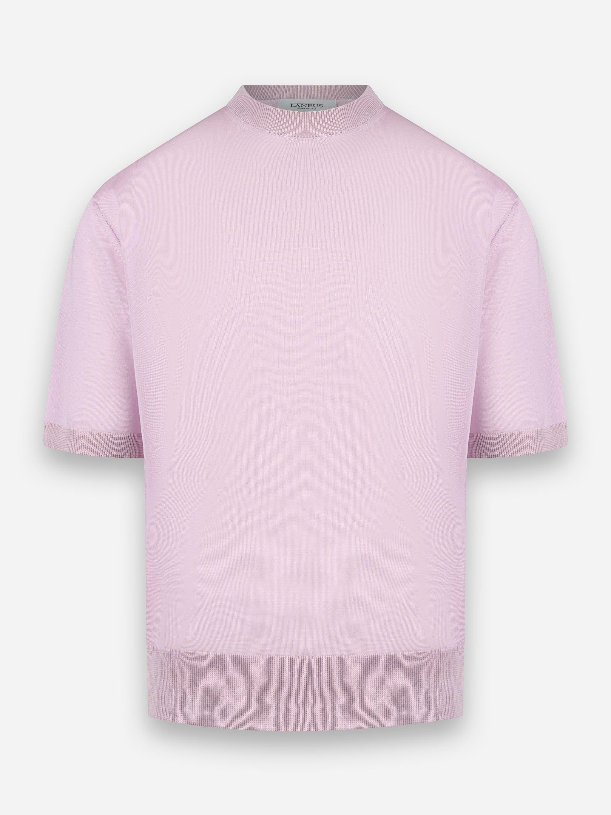 T-shirt manica corta in viscosa Rosa