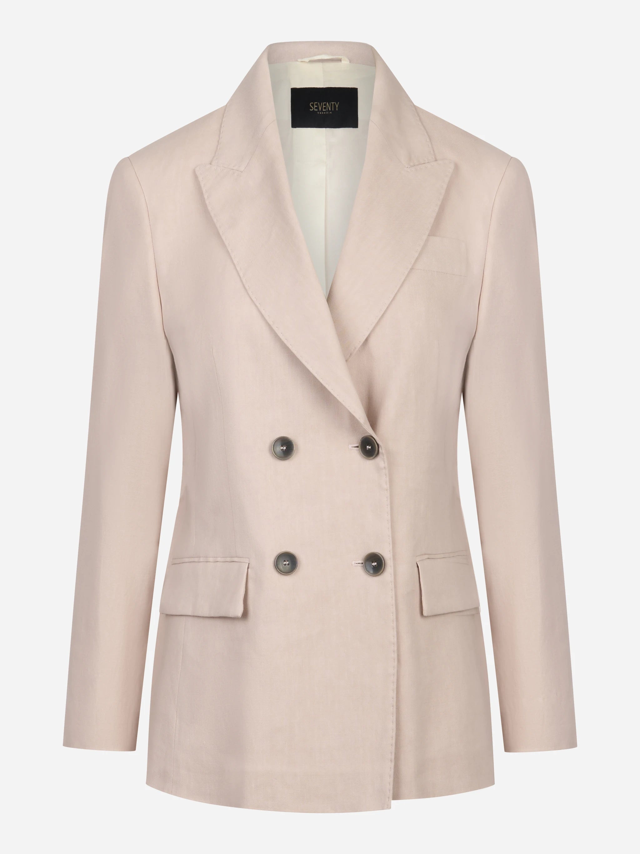 Blazer doppiopetto in Cotone e Lino