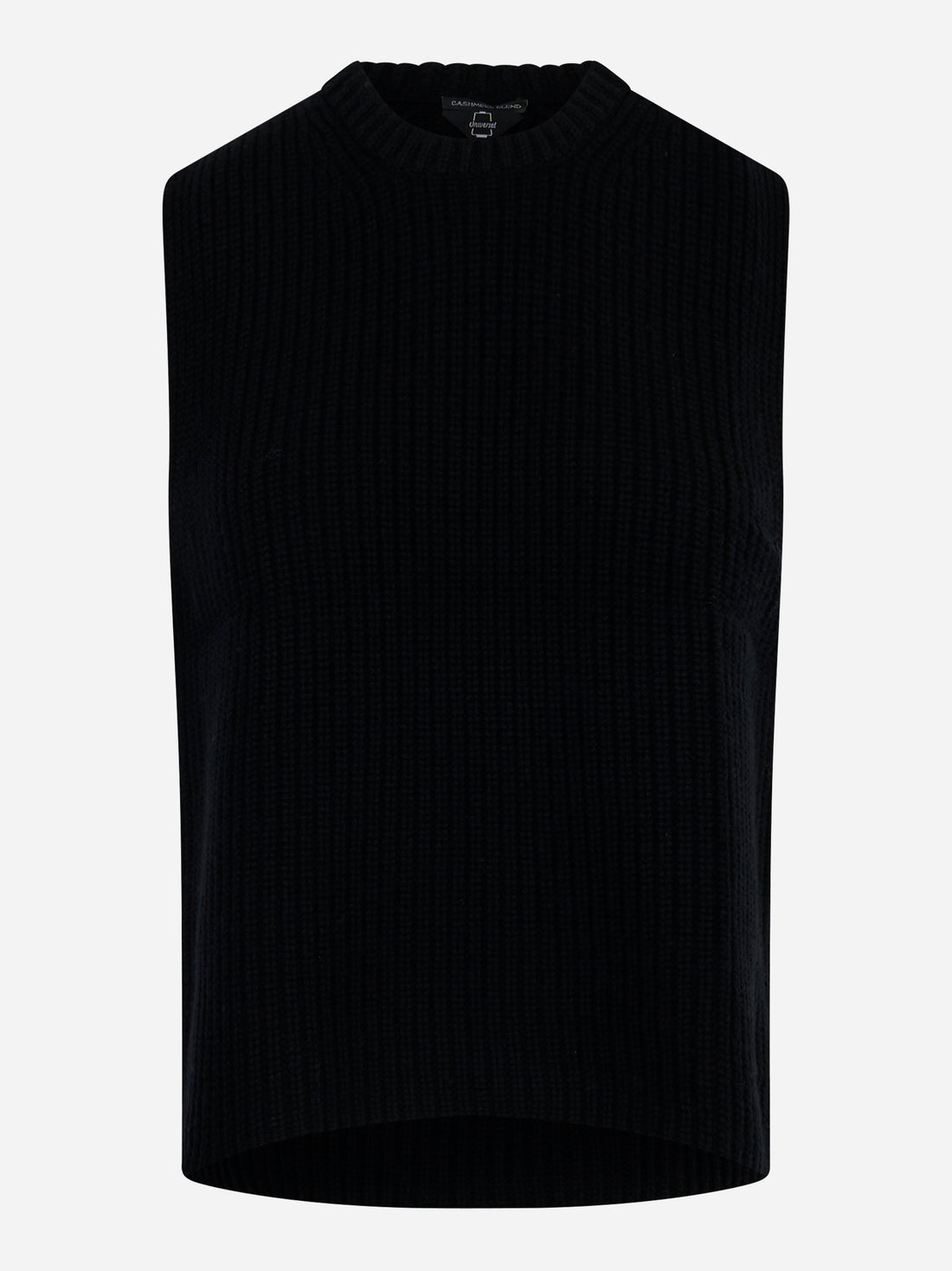 Gilet girocollo in lana e cashmere Nero