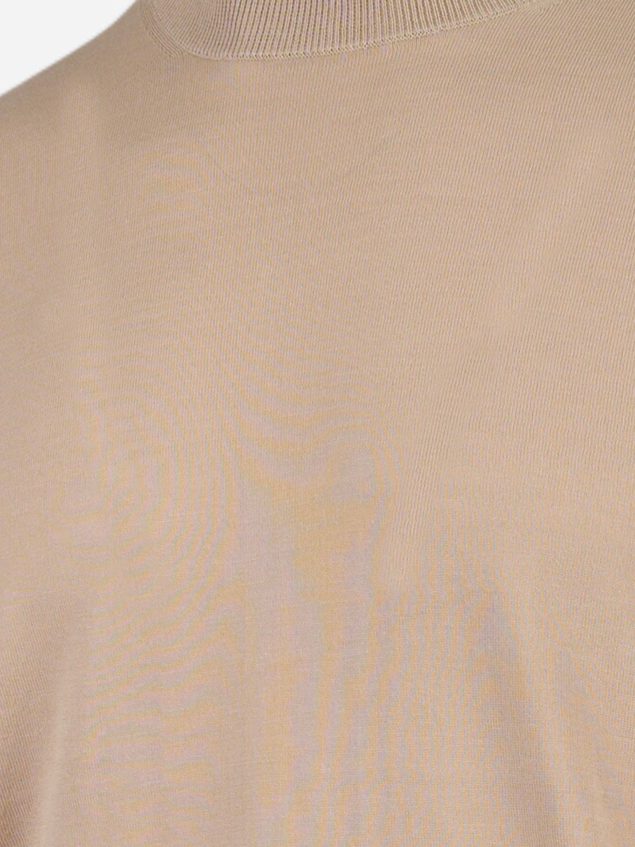T-shirt manica corta in cotone Beige