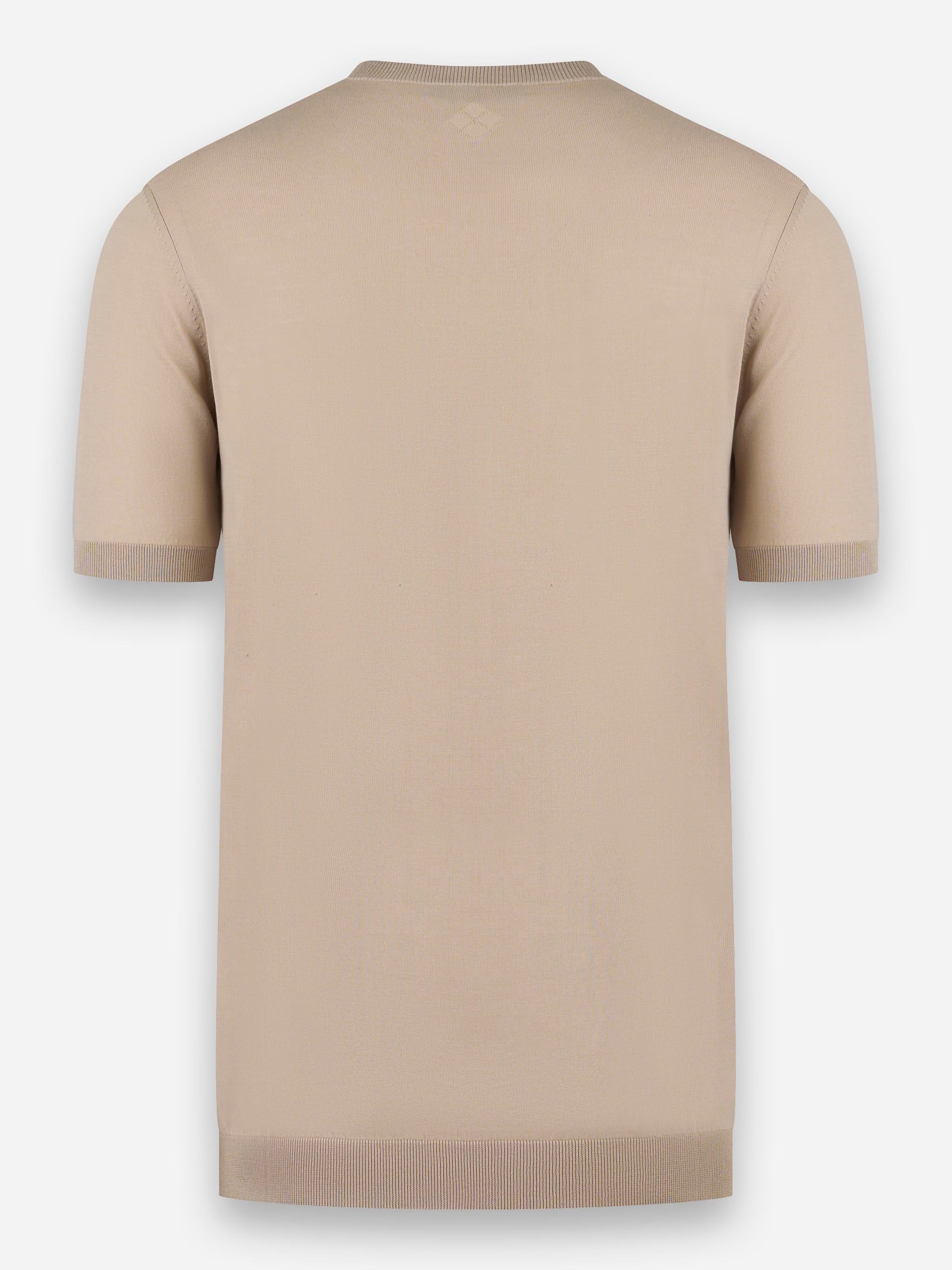 T-shirt manica corta in cotone Beige