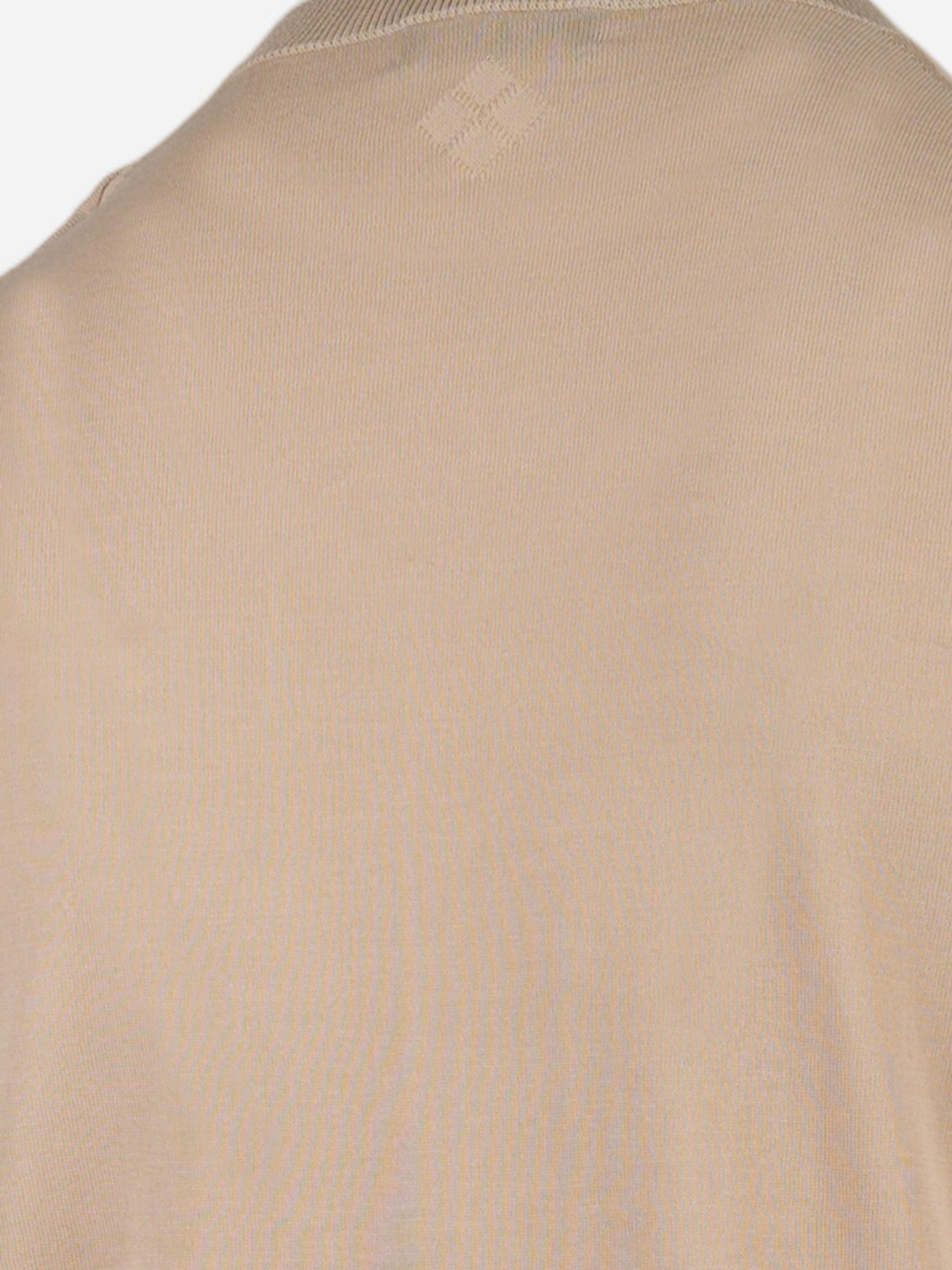 T-shirt manica corta in cotone Beige
