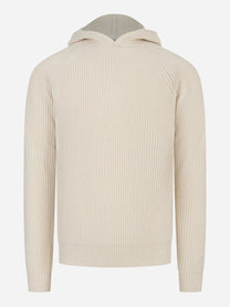 Maglia Malcolm con cappuccio in lana Beige