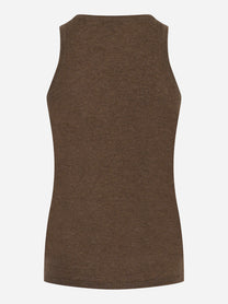 Top in cashmere Marrone