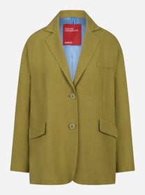 Blazer over in lino verde